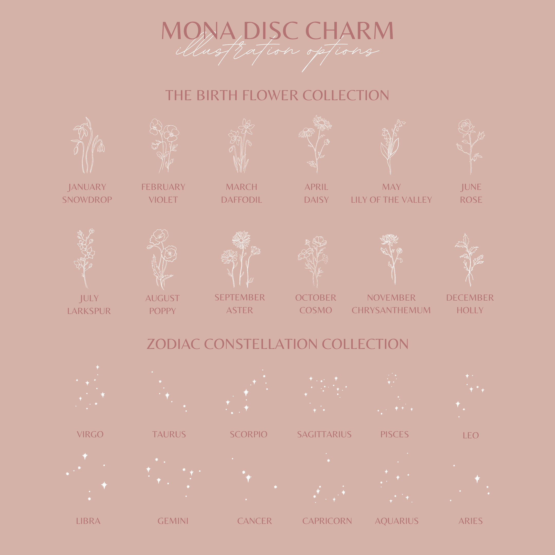 Mona Disc Charm • Add On - Nolia Jewelry - Meaningful + Sustainably Handcrafted Jewelry