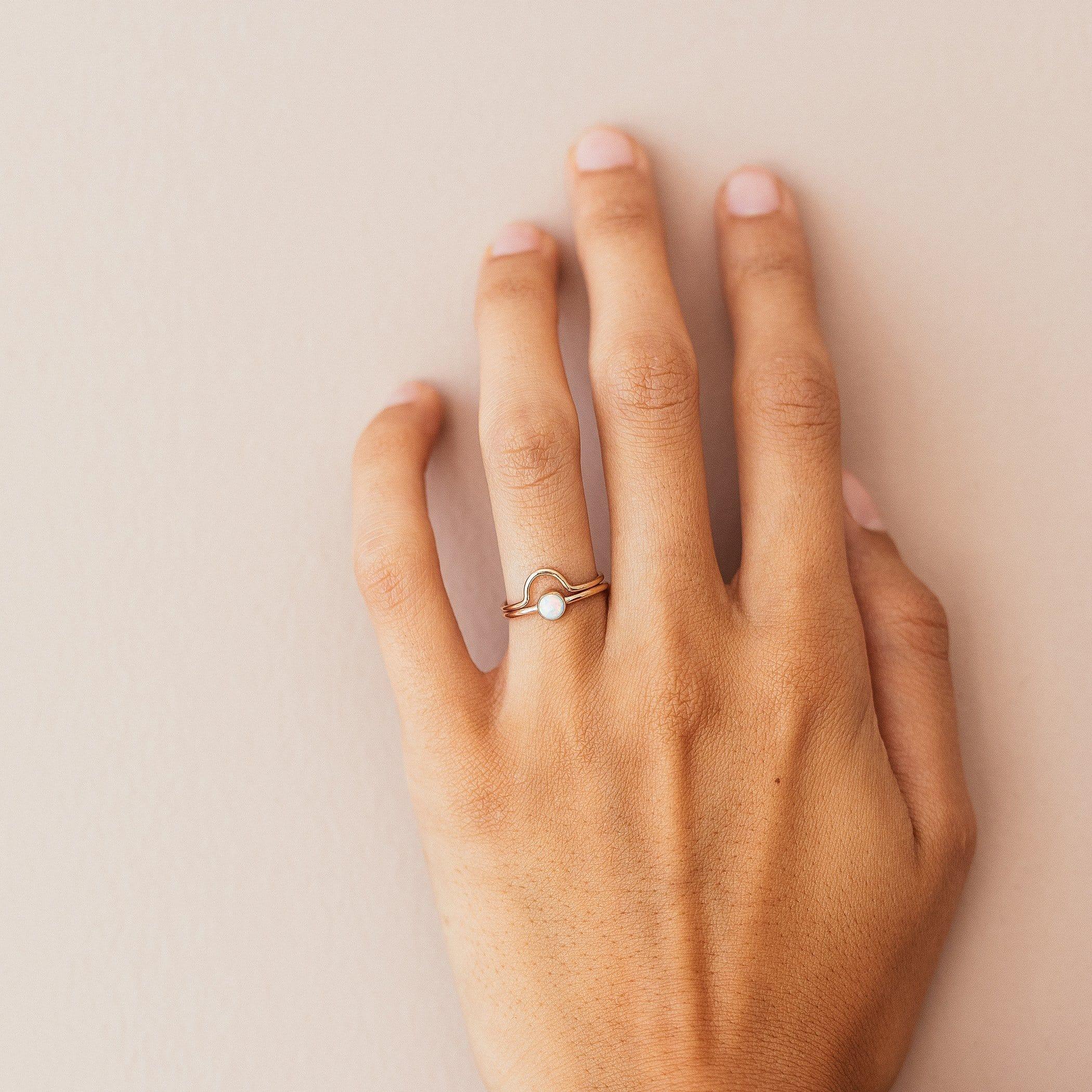 October Birthstone Ring ∙ Opal - Nolia Jewelry - Meaningful + Sustainably Handcrafted Jewelry