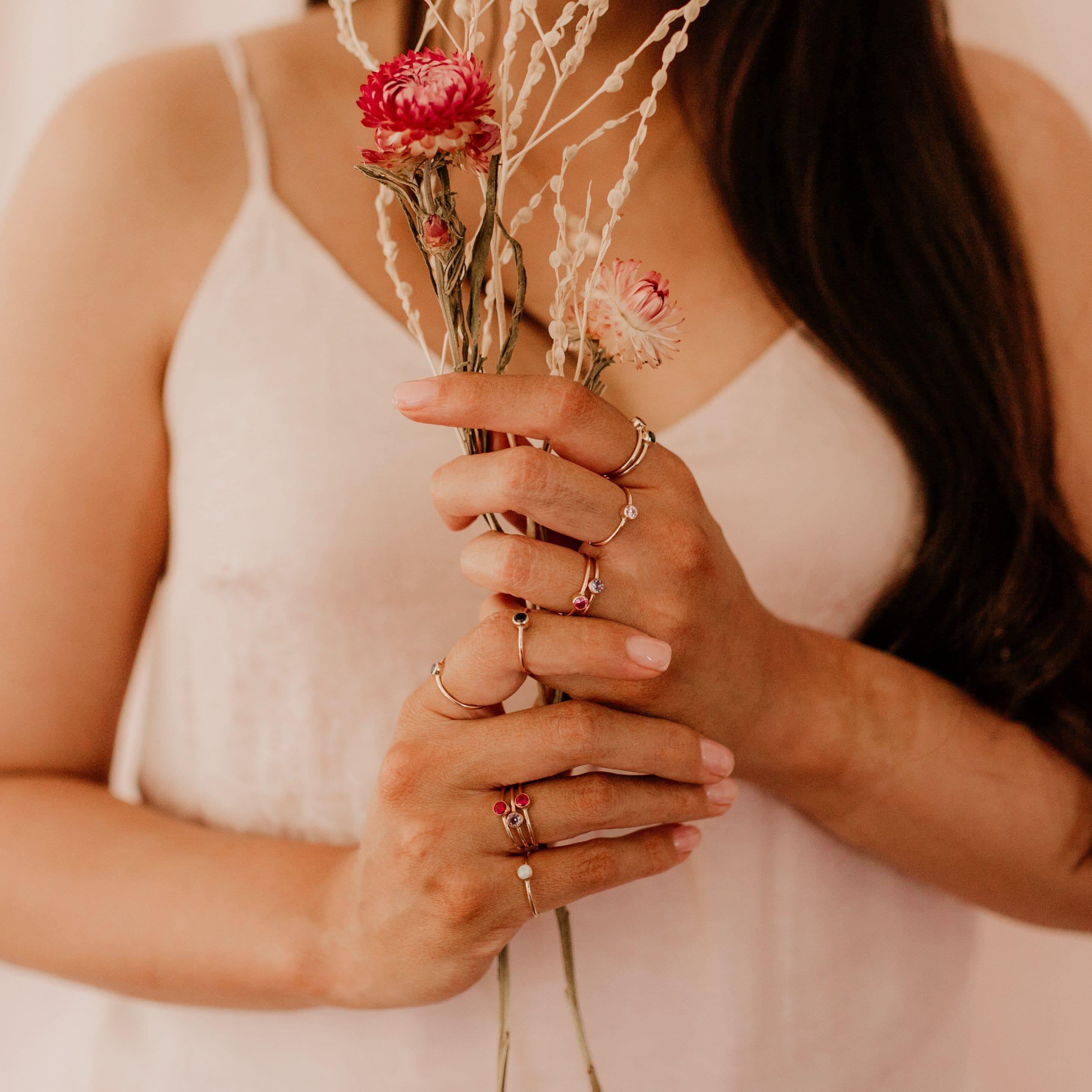 October Birthstone Ring ∙ Pink Tourmaline - Nolia Jewelry - Meaningful + Sustainably Handcrafted Jewelry