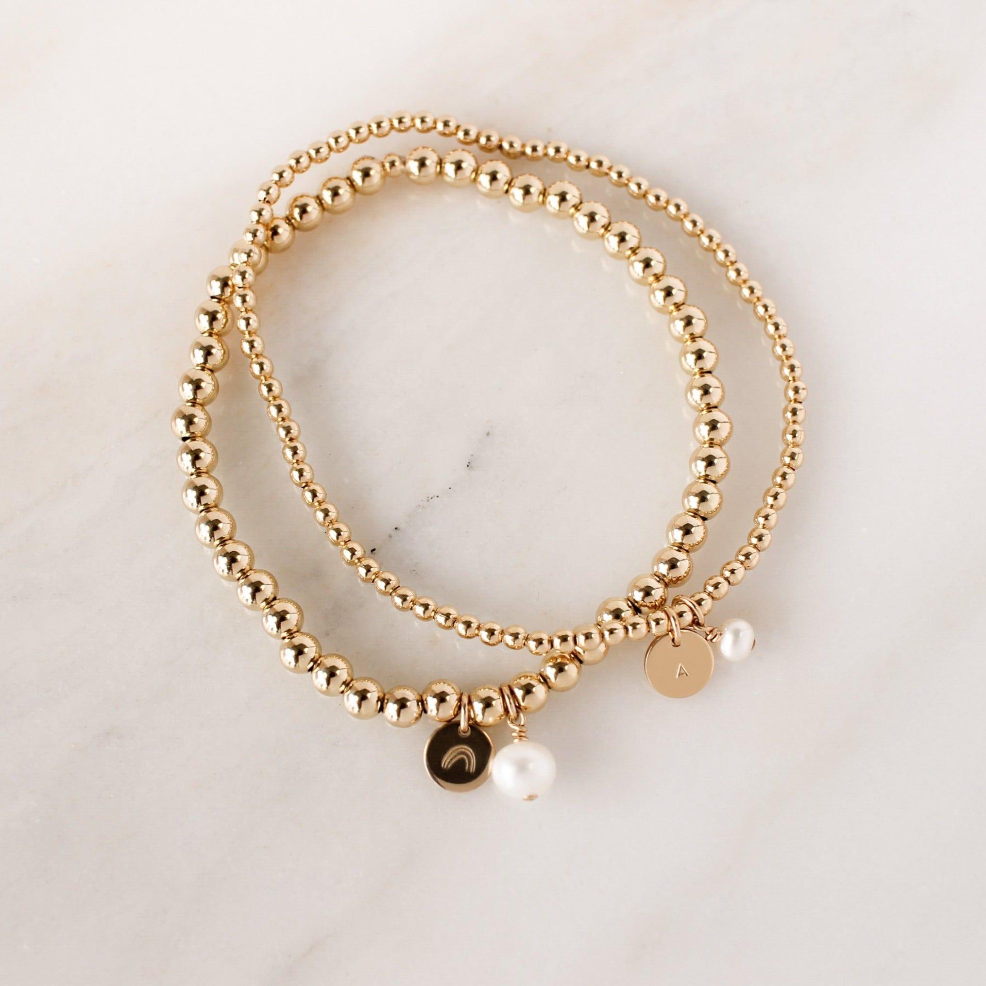 Original Personalized Stretch Bracelet - Nolia Jewelry - Meaningful + Sustainably Handcrafted Jewelry