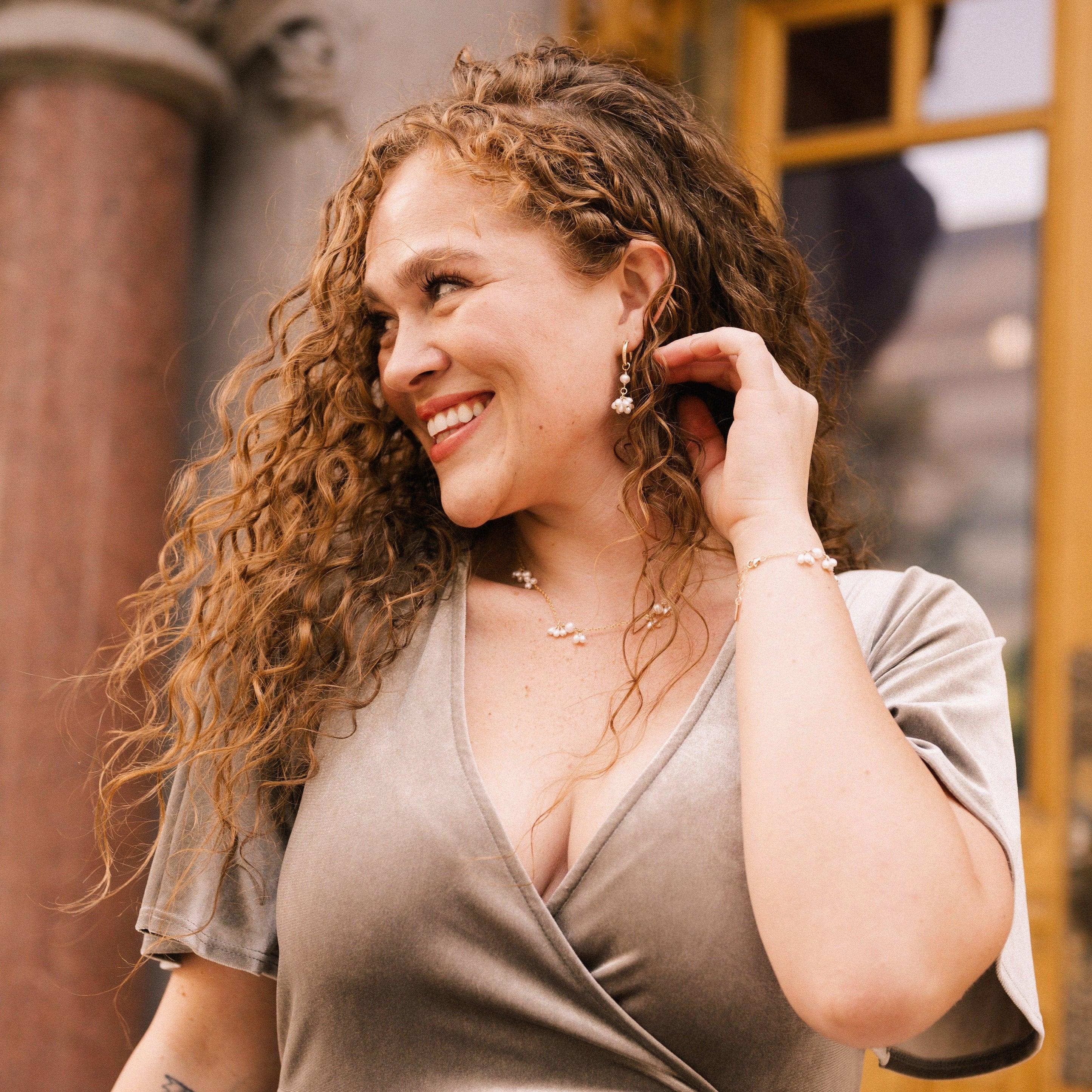 Pearl Blossom Hoop Earrings - Nolia Jewelry - Meaningful + Sustainably Handcrafted Jewelry