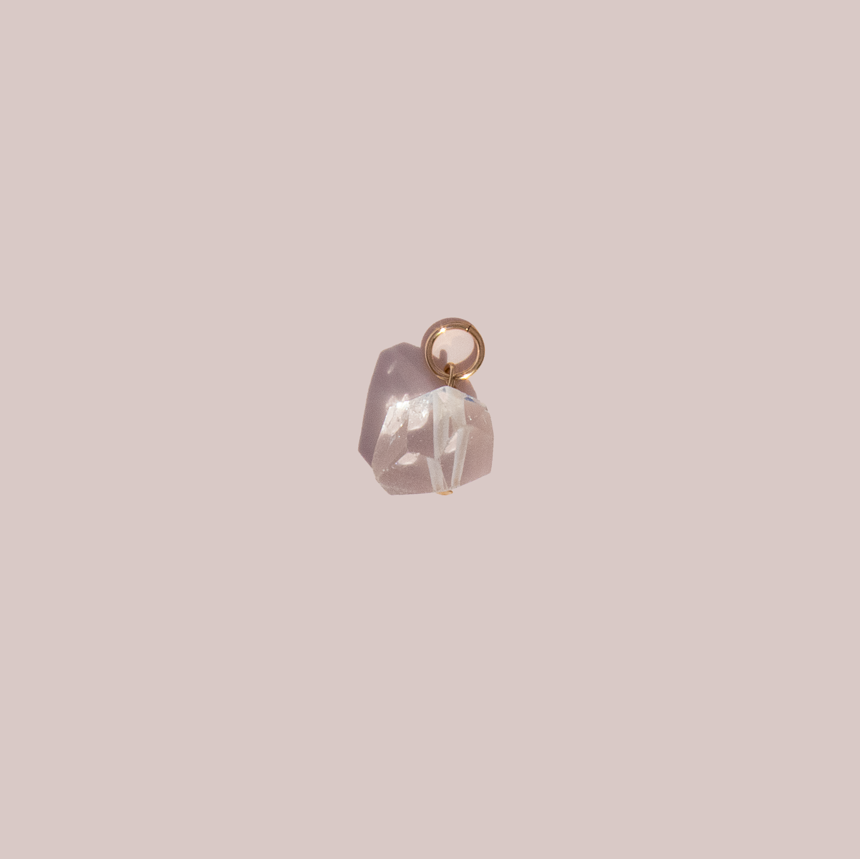 Freeform Faceted Quartz Charm