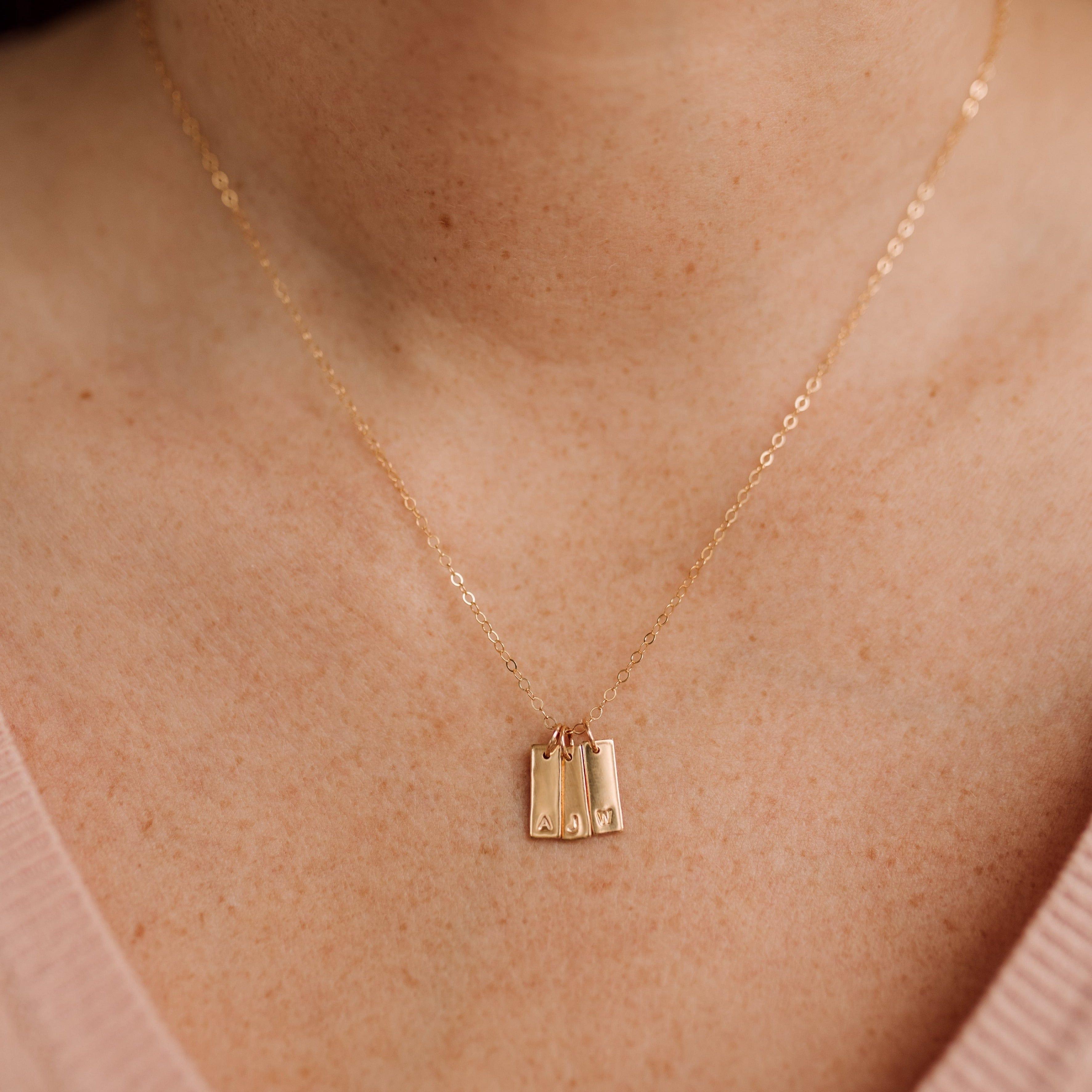 Slim Initial Tag Charm • Add On - Nolia Jewelry - Meaningful + Sustainably Handcrafted Jewelry
