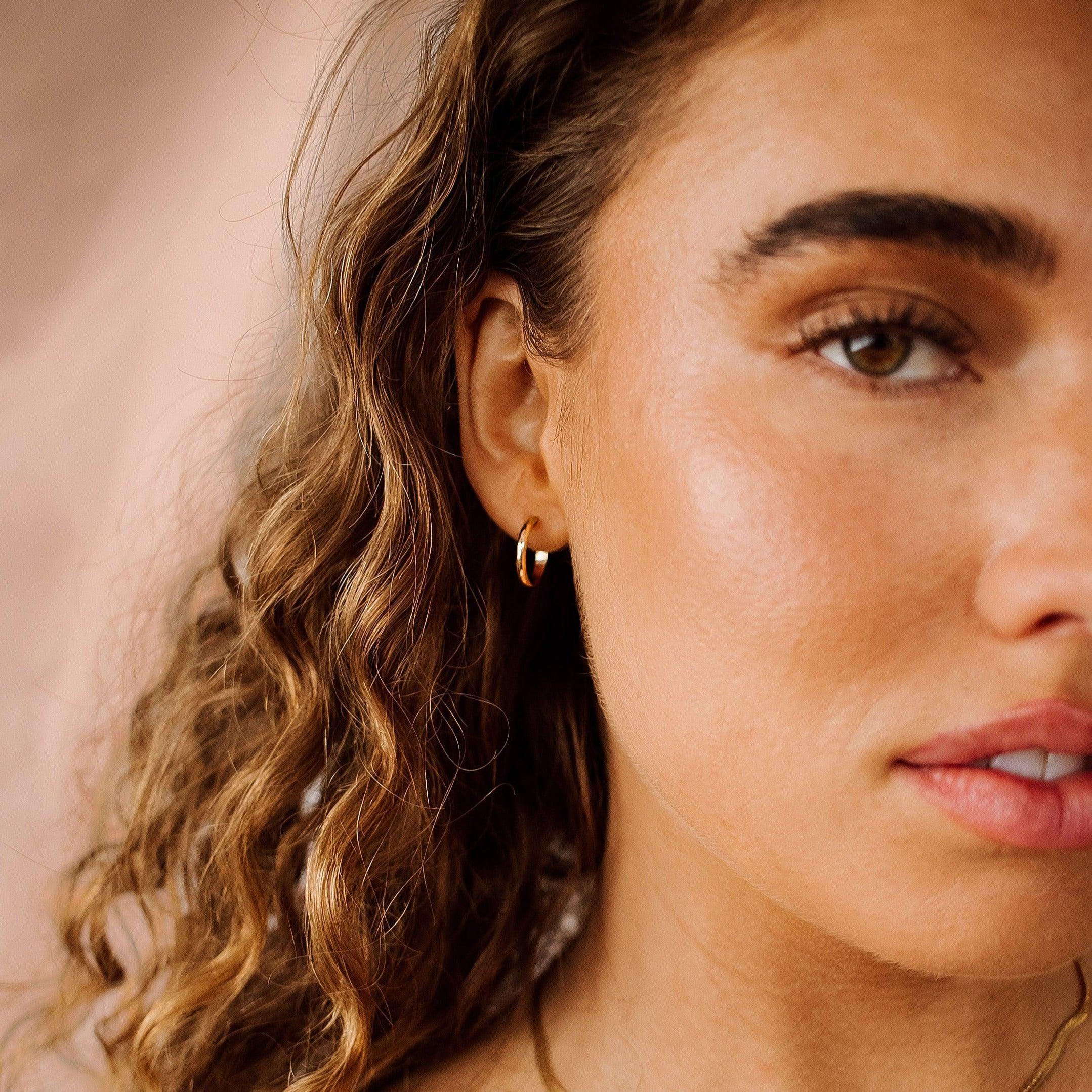Small Elle Hoops - Nolia Jewelry - Meaningful + Sustainably Handcrafted Jewelry