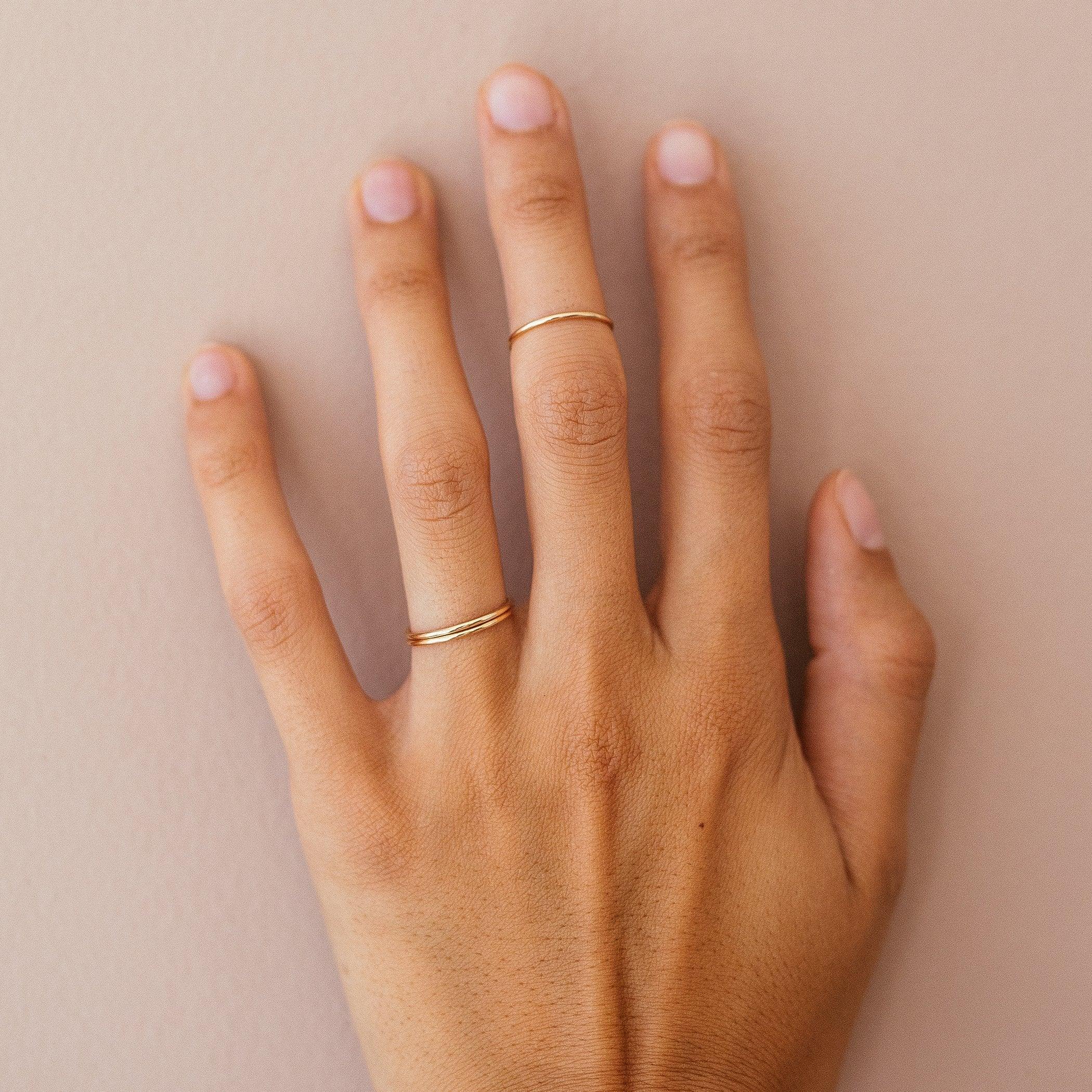 Smooth Skinny Rings - Nolia Jewelry - Meaningful + Sustainably Handcrafted Jewelry
