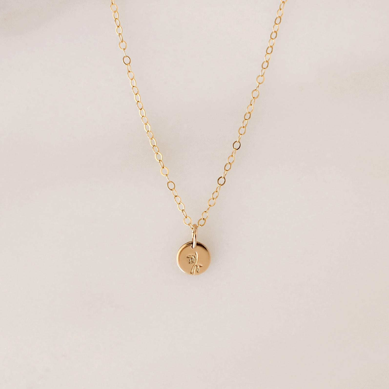 Tiny Birth Flower Necklace - Nolia Jewelry - Meaningful + Sustainably Handcrafted Jewelry