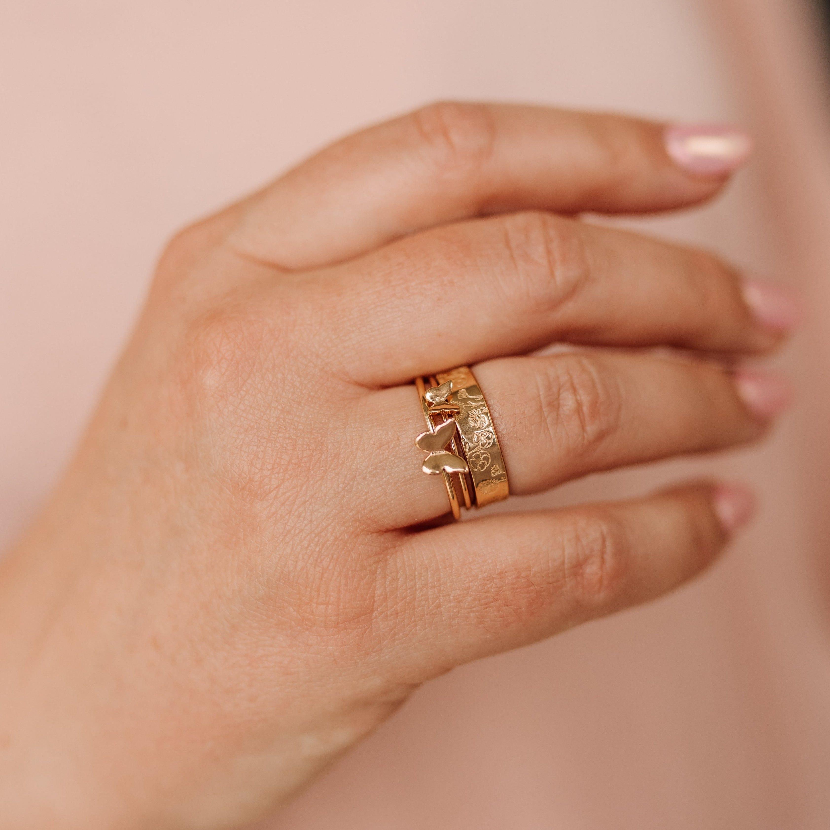 Tiny Butterfly Ring - Nolia Jewelry - Meaningful + Sustainably Handcrafted Jewelry