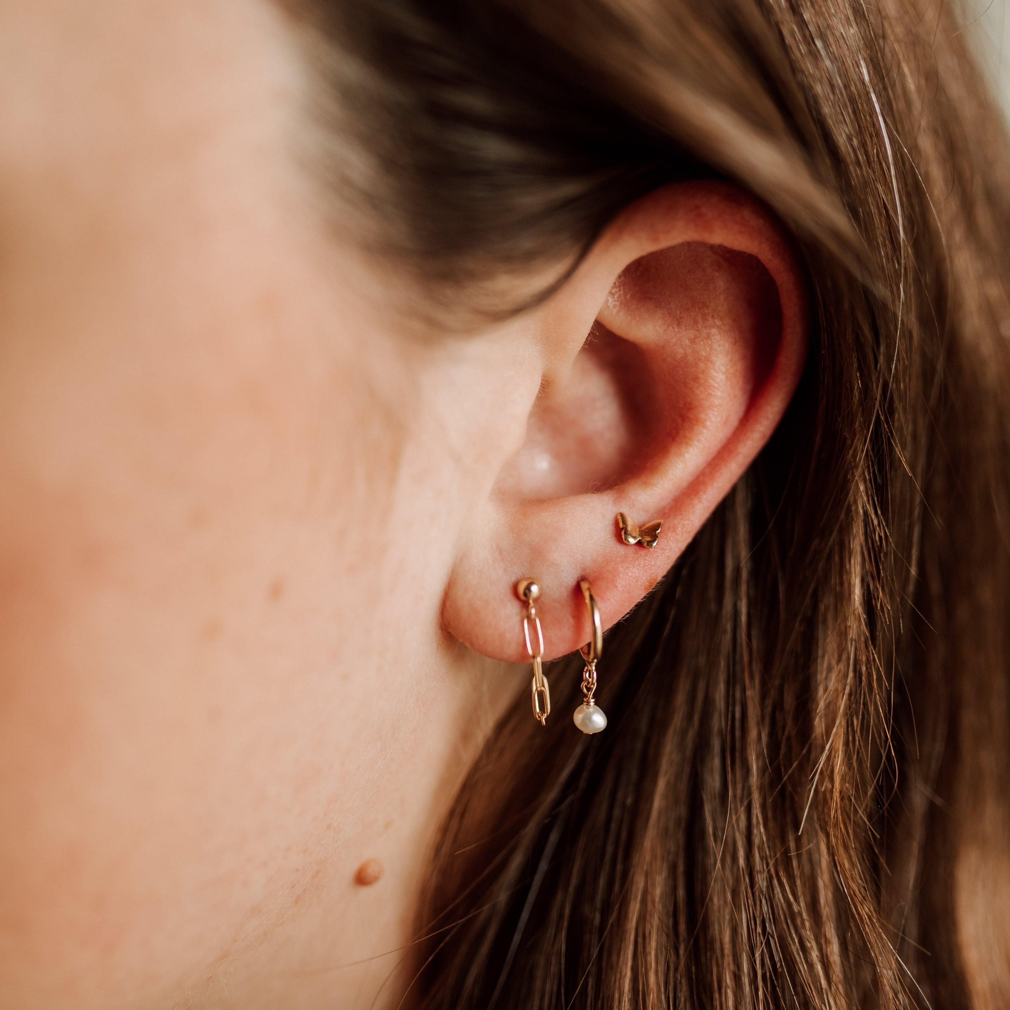 Tiny Butterfly Stud Earrings - Nolia Jewelry - Meaningful + Sustainably Handcrafted Jewelry