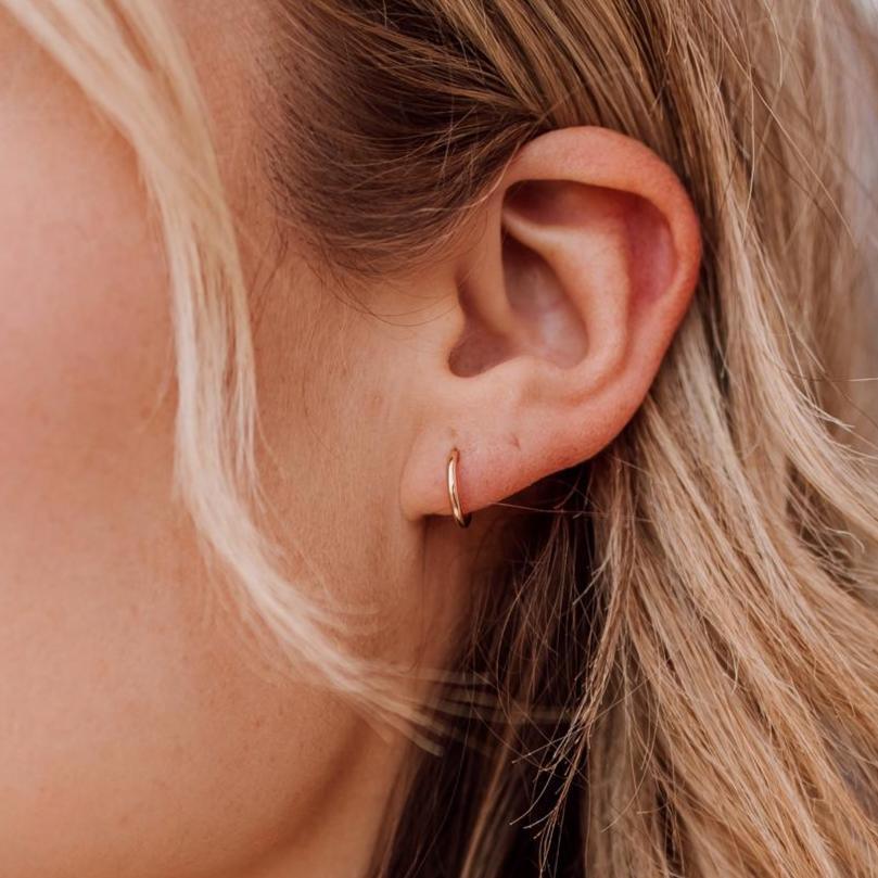 Tiny Everyday Hoop Earrings - Nolia Jewelry - Meaningful + Sustainably Handcrafted Jewelry