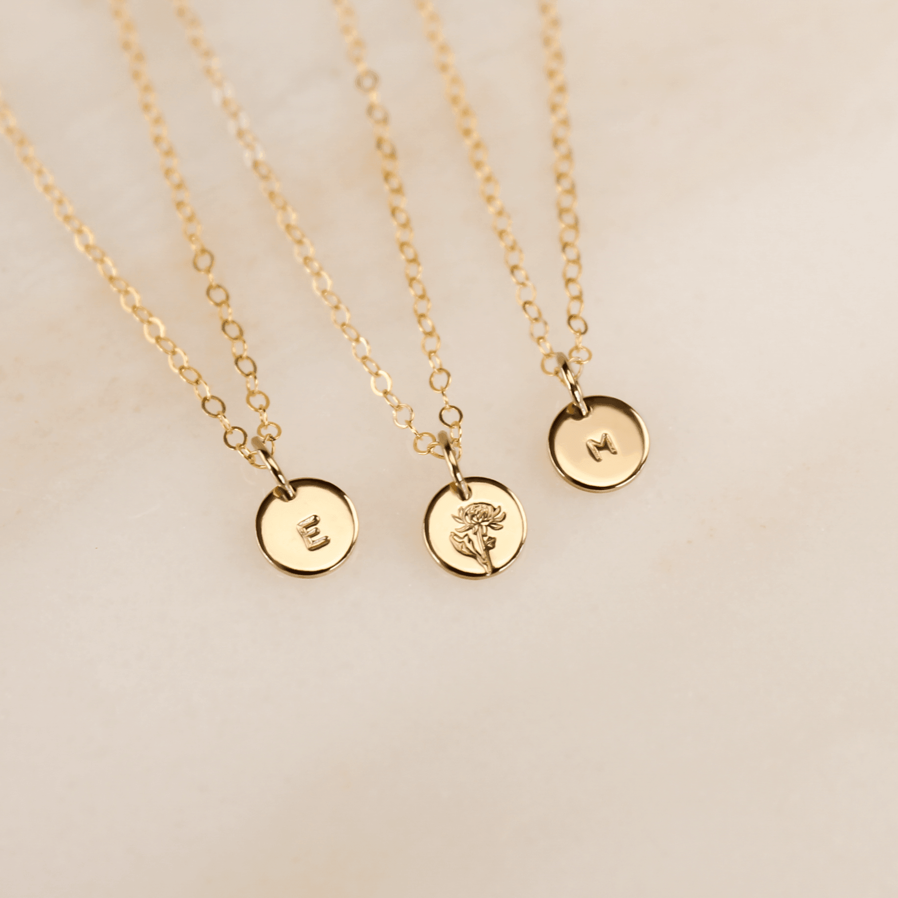 Tiny Initial Necklace - Nolia Jewelry - Meaningful + Sustainably Handcrafted Jewelry