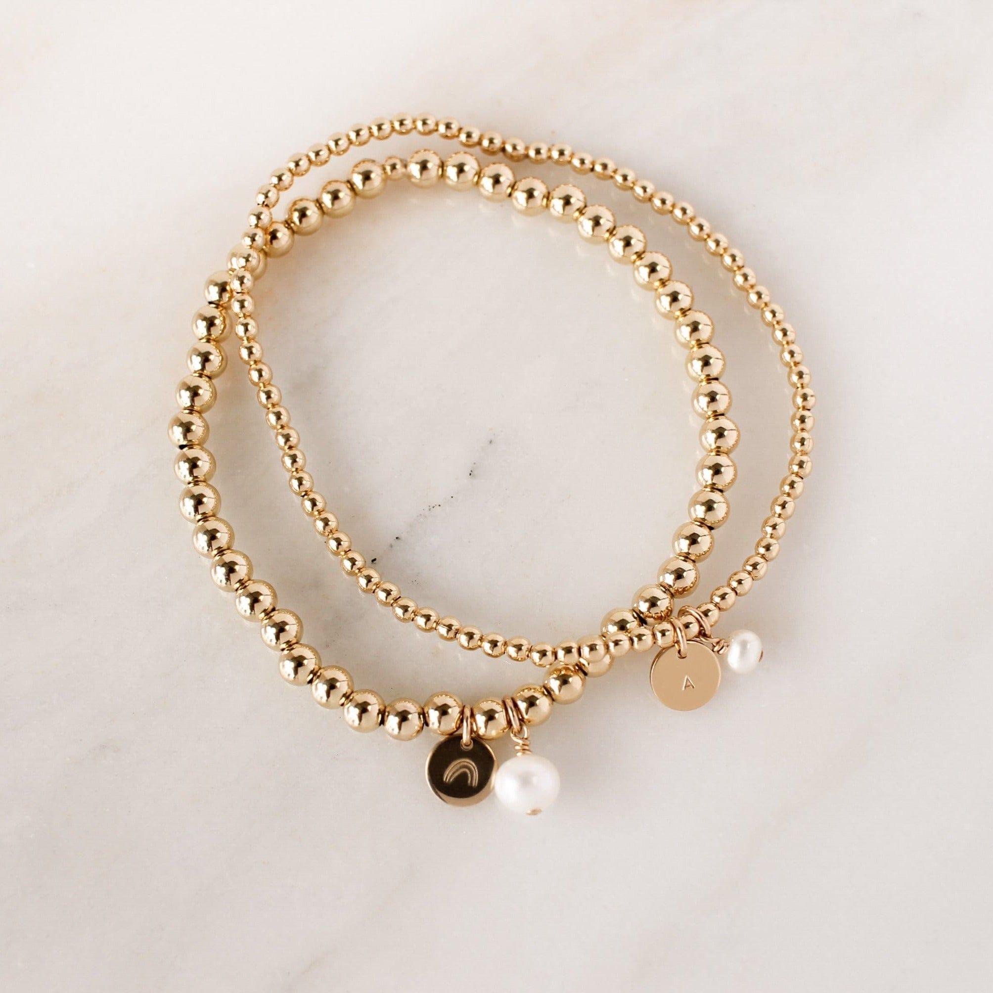 Tiny Personalized Stretch Bracelet - Nolia Jewelry - Meaningful + Sustainably Handcrafted Jewelry