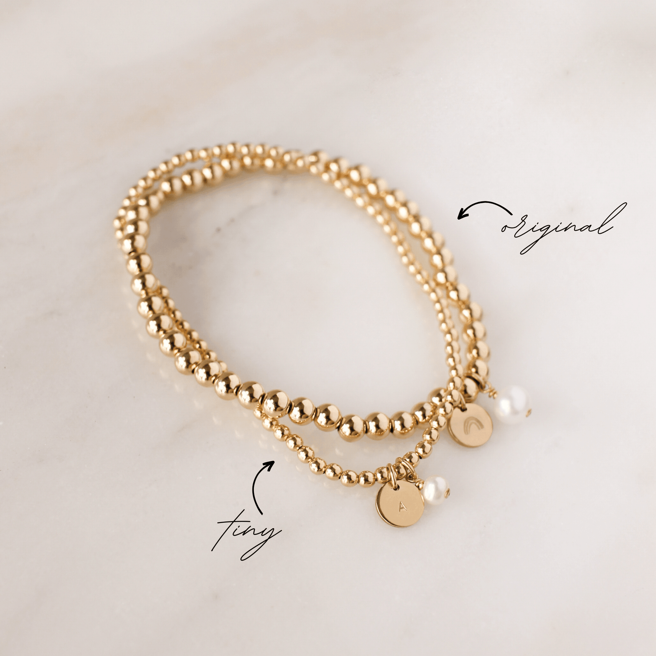 Tiny Personalized Stretch Bracelet - Nolia Jewelry - Meaningful + Sustainably Handcrafted Jewelry