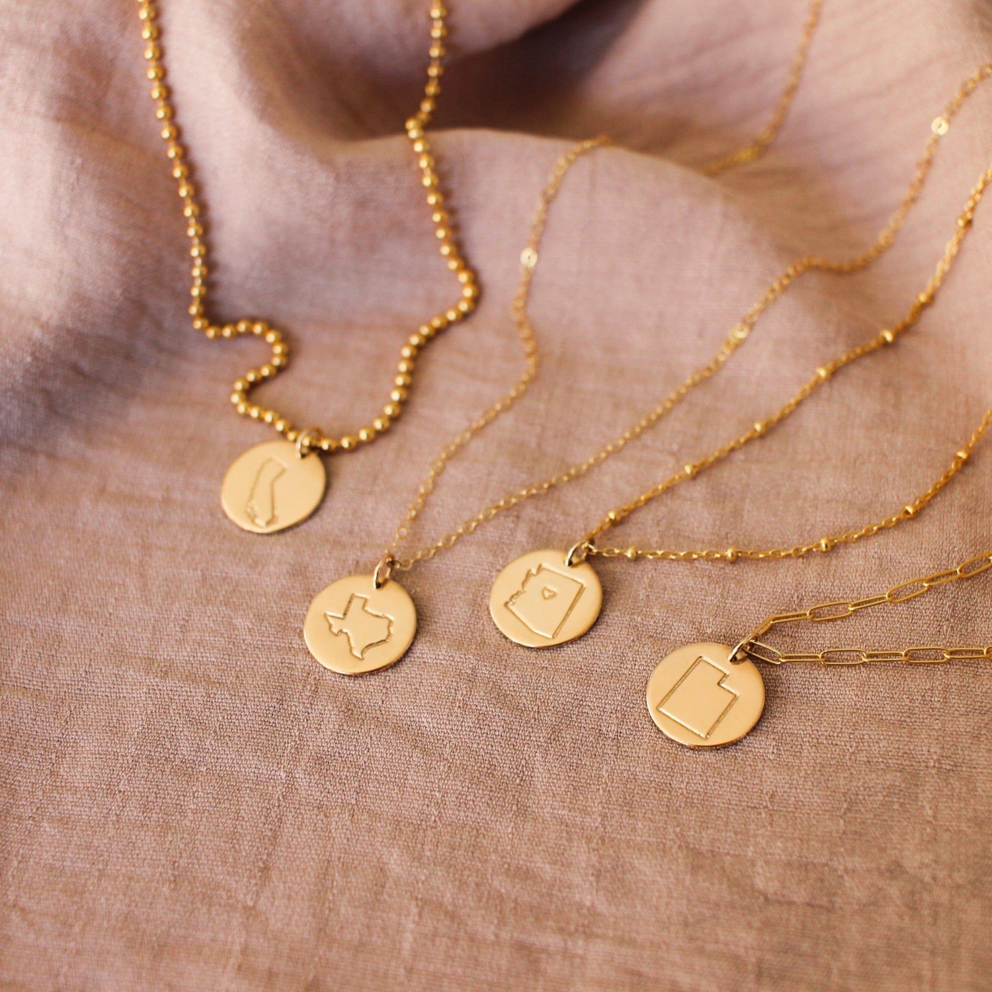 U.S. State Necklace - Nolia Jewelry - Meaningful + Sustainably Handcrafted Jewelry