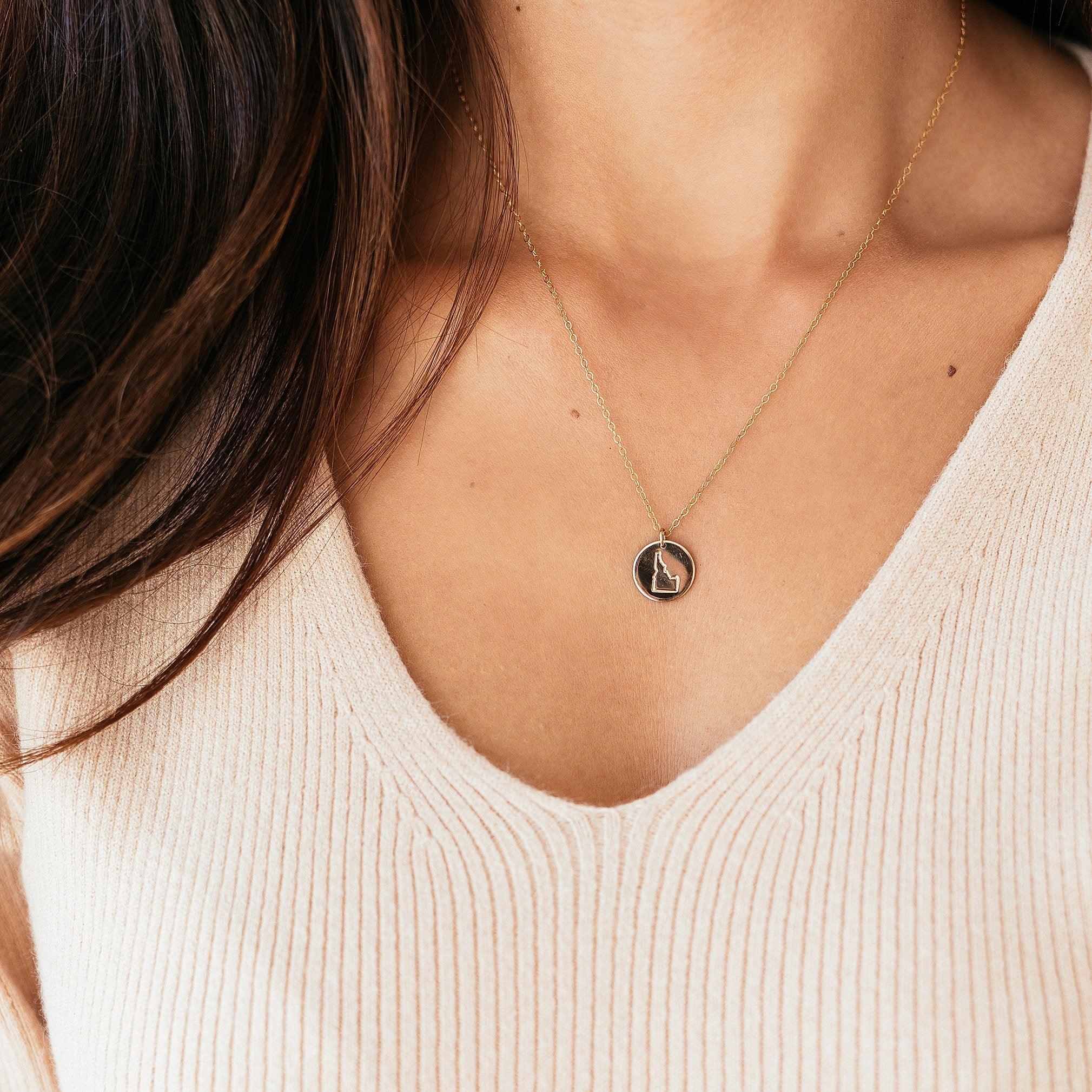 U.S. State Necklace - Nolia Jewelry - Meaningful + Sustainably Handcrafted Jewelry