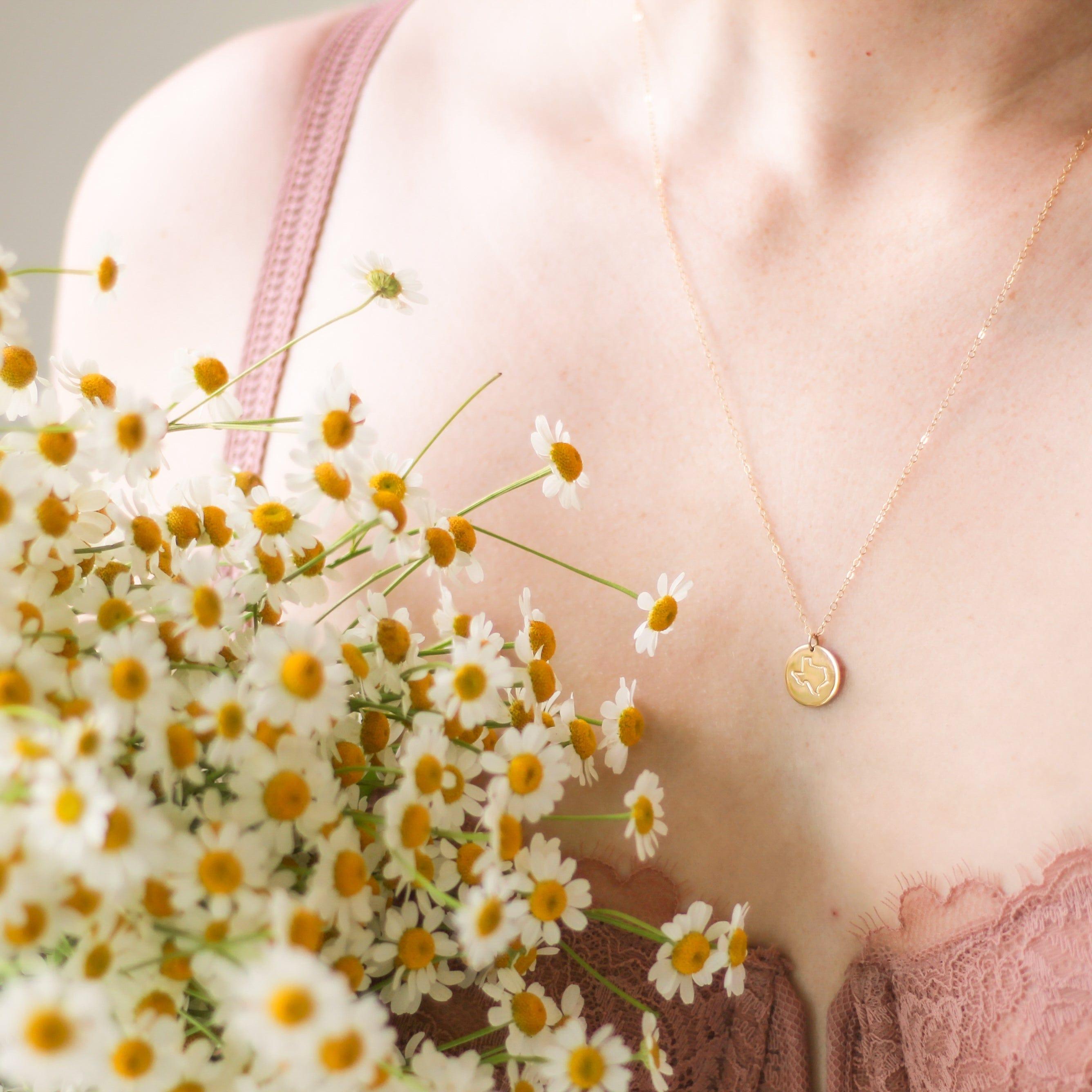 U.S. State Necklace - Nolia Jewelry - Meaningful + Sustainably Handcrafted Jewelry