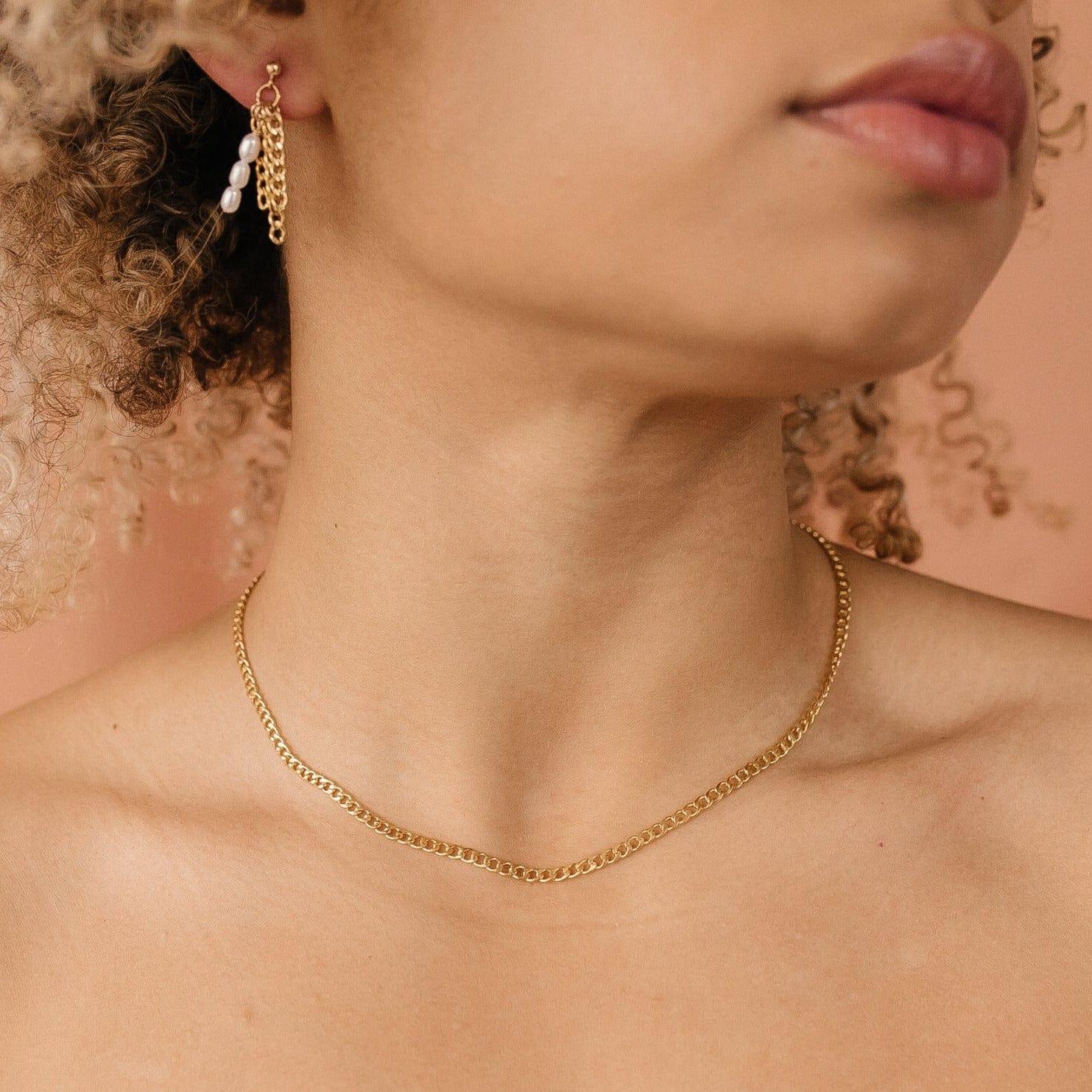 Wyatt Curb Chain Necklace - Nolia Jewelry - Meaningful + Sustainably Handcrafted Jewelry