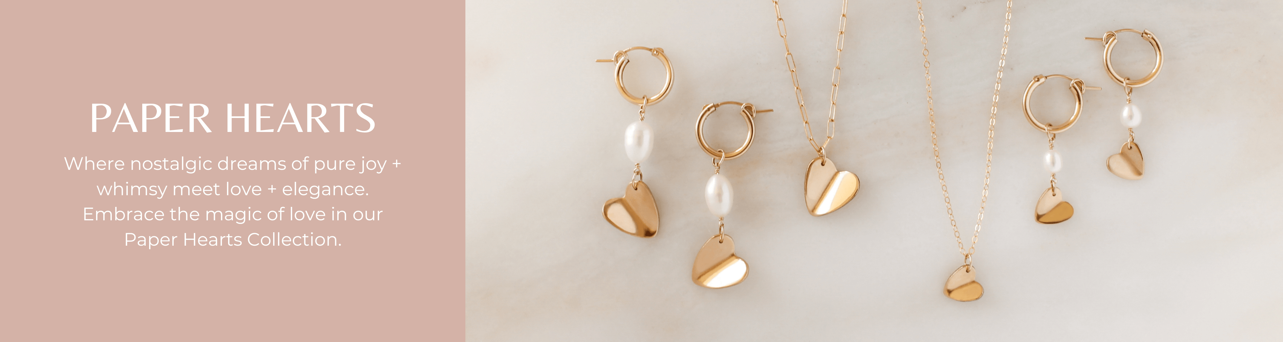 Paper Hearts Collection - Nolia Jewelry - Meaningful + Sustainably Handcrafted Jewelry