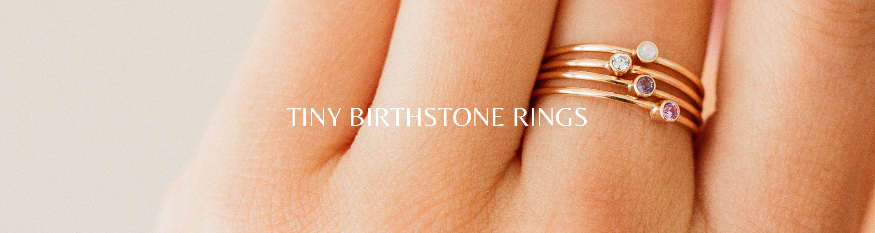 Tiny Birthstone Rings - Nolia Jewelry - Meaningful + Sustainably Handcrafted Jewelry