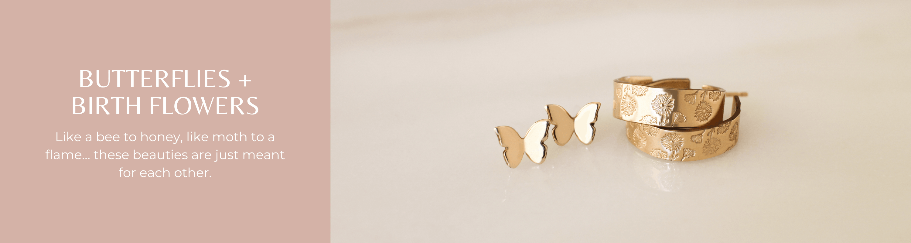 Butterflies + Birth Flowers - Nolia Jewelry - Meaningful + Sustainably Handcrafted Jewelry
