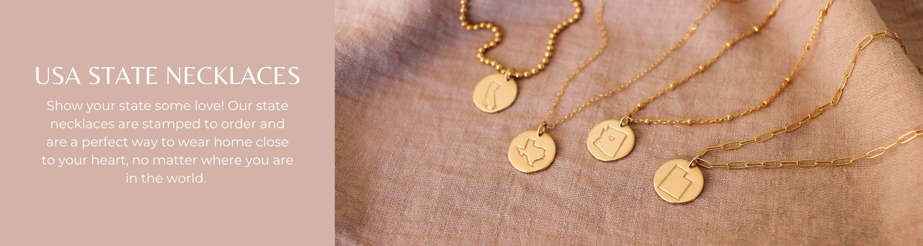 State Necklaces - Nolia Jewelry - Meaningful + Sustainably Handcrafted Jewelry