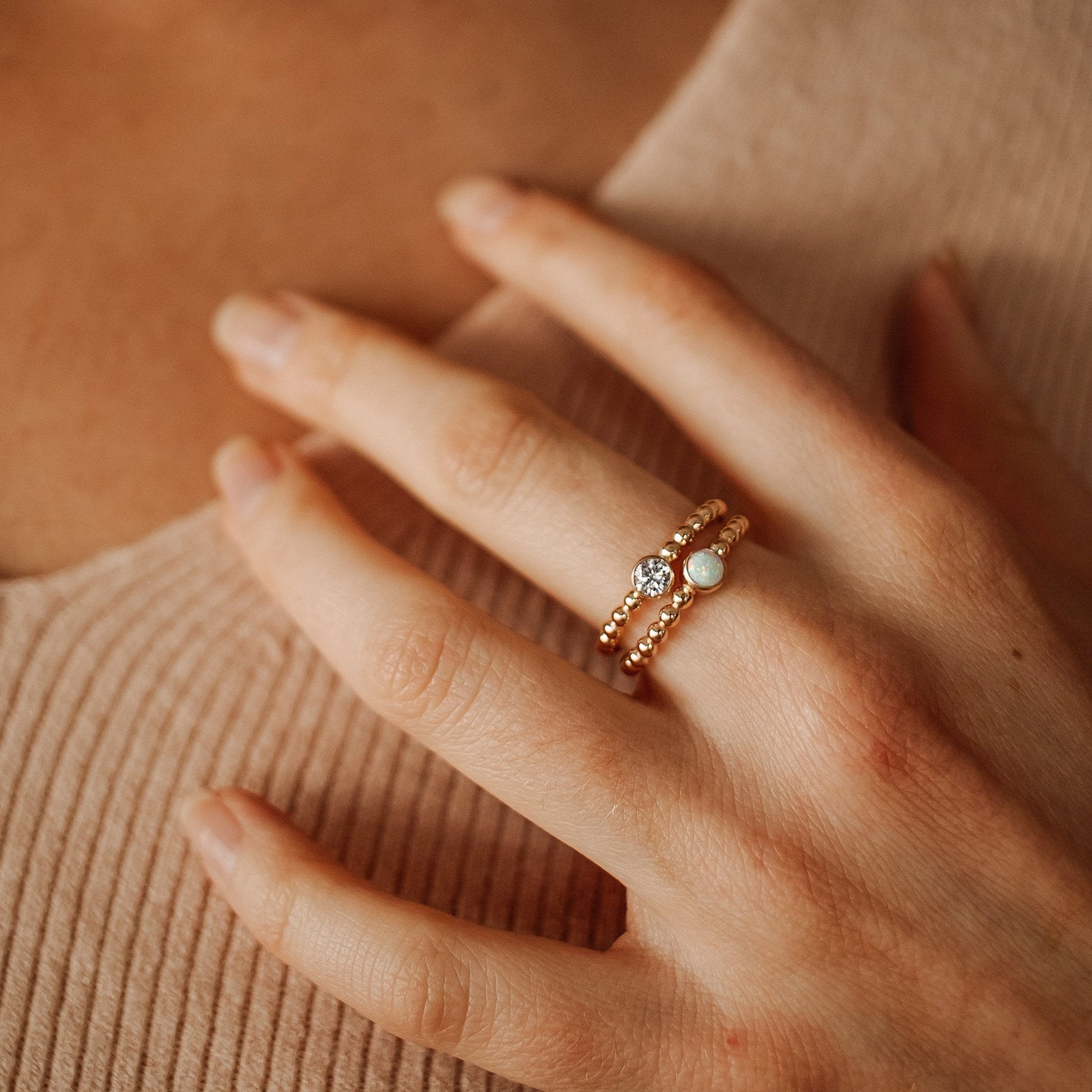 Mia Birthstone Ring • Black Onyx