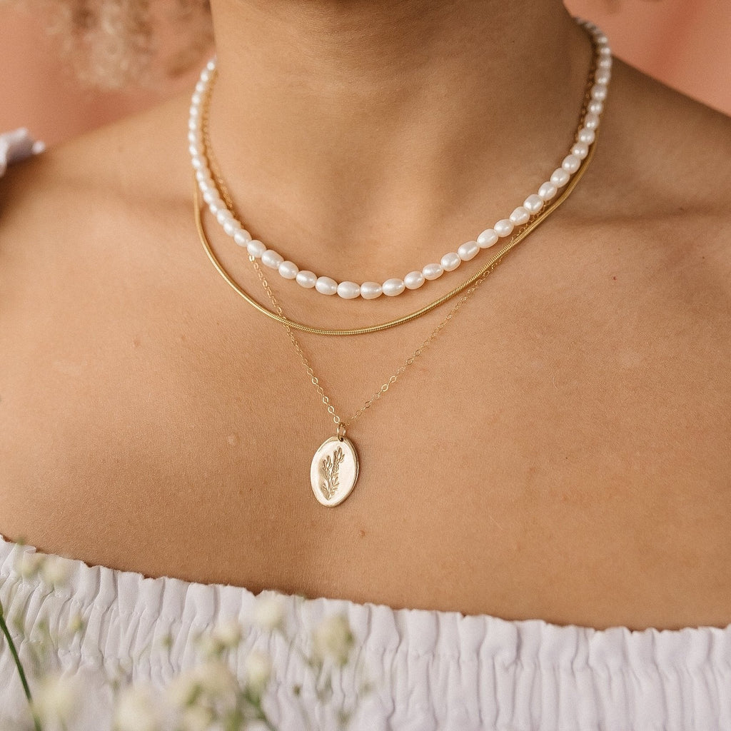 Liv Wild Lavender Necklace - Waterproof + Hypoallergenic Jewelry display picture 3