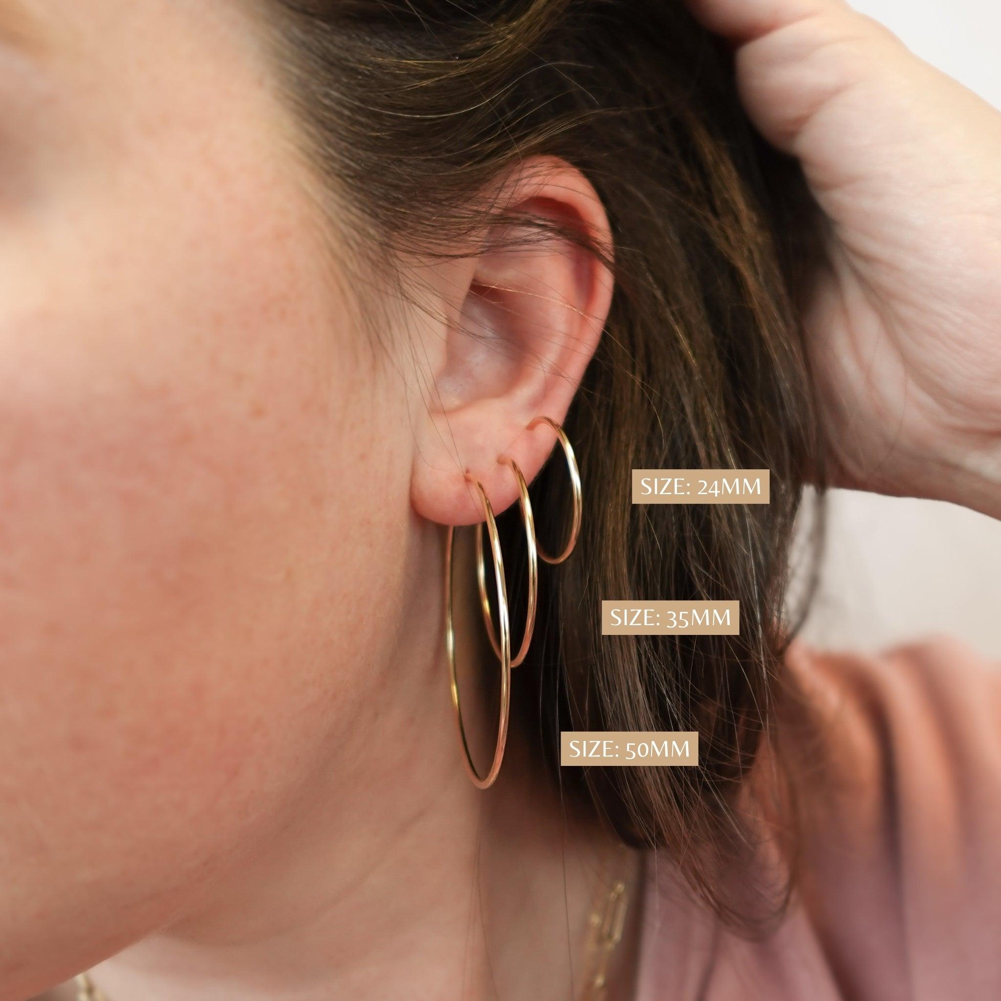 24/7 Endless Hoop Earrings - Nolia Jewelry - Meaningful + Sustainably Handcrafted Jewelry