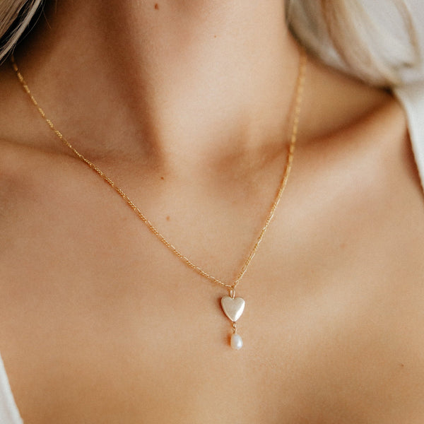 ★VINTAGE HOLLYWOOD★ 2way Essential Heart Necklace Vintage Heart Necklace - Waterproof + Hypoallergenic Jewelry