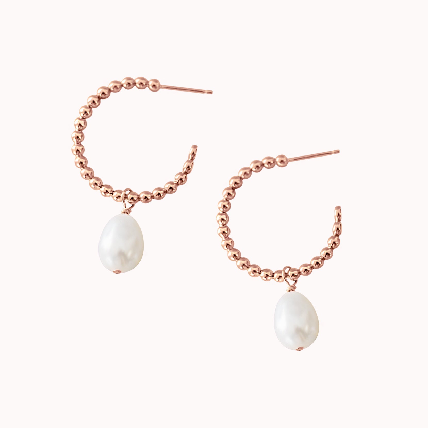 Avila Pearl Hoop Earrings