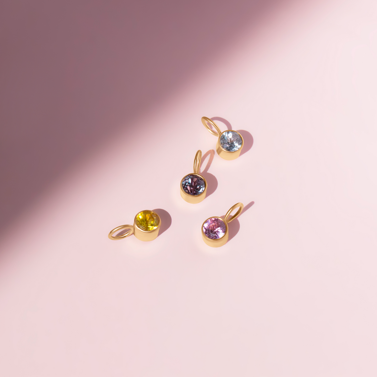 Gemstone Baby Ring Charms Birthstone Baby Rings Small Birthstone