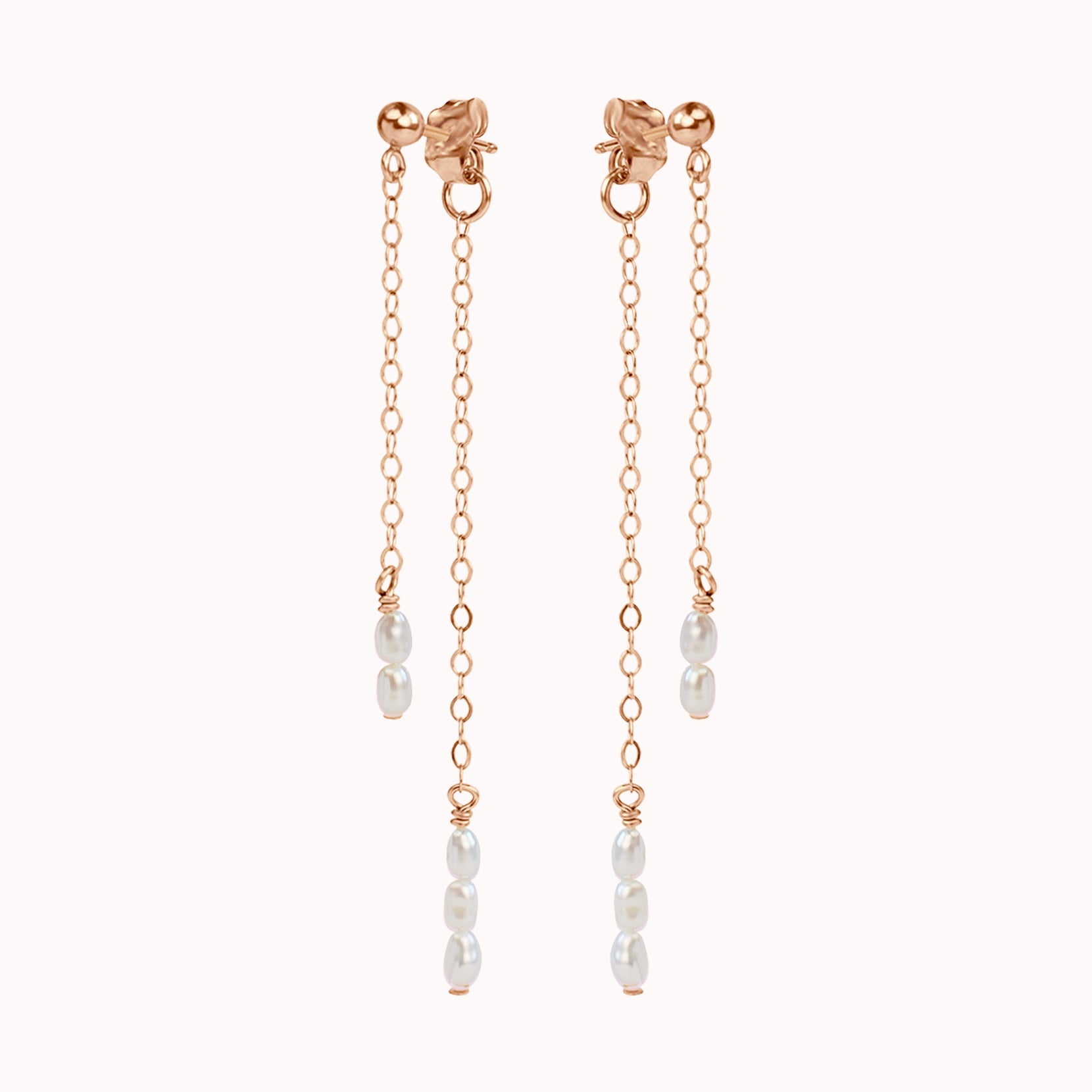 Cordelia Double Pearl Drop Earrings