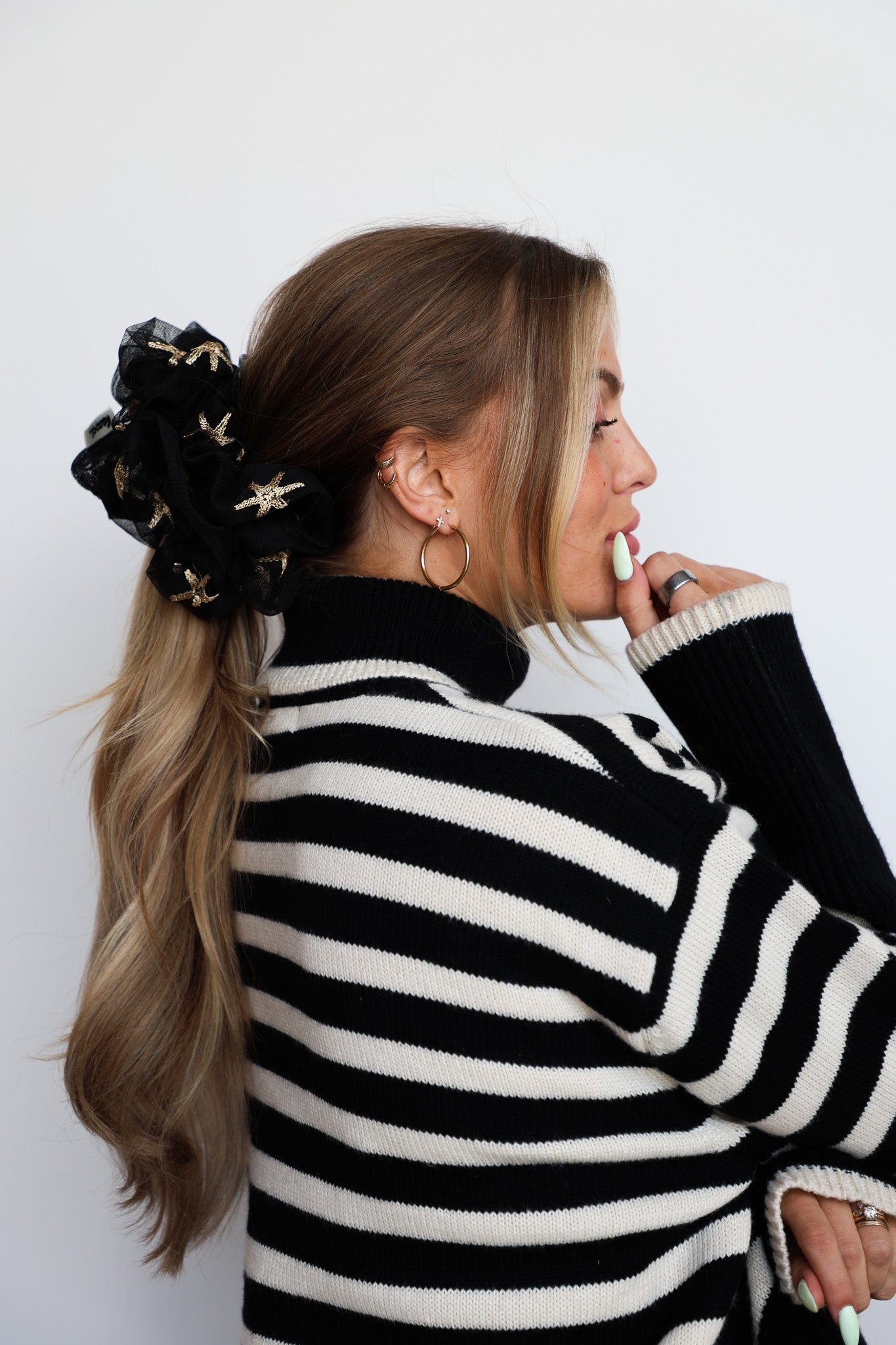 STARRY NIGHT ORGANZA JUMBO SCRUNCHIE