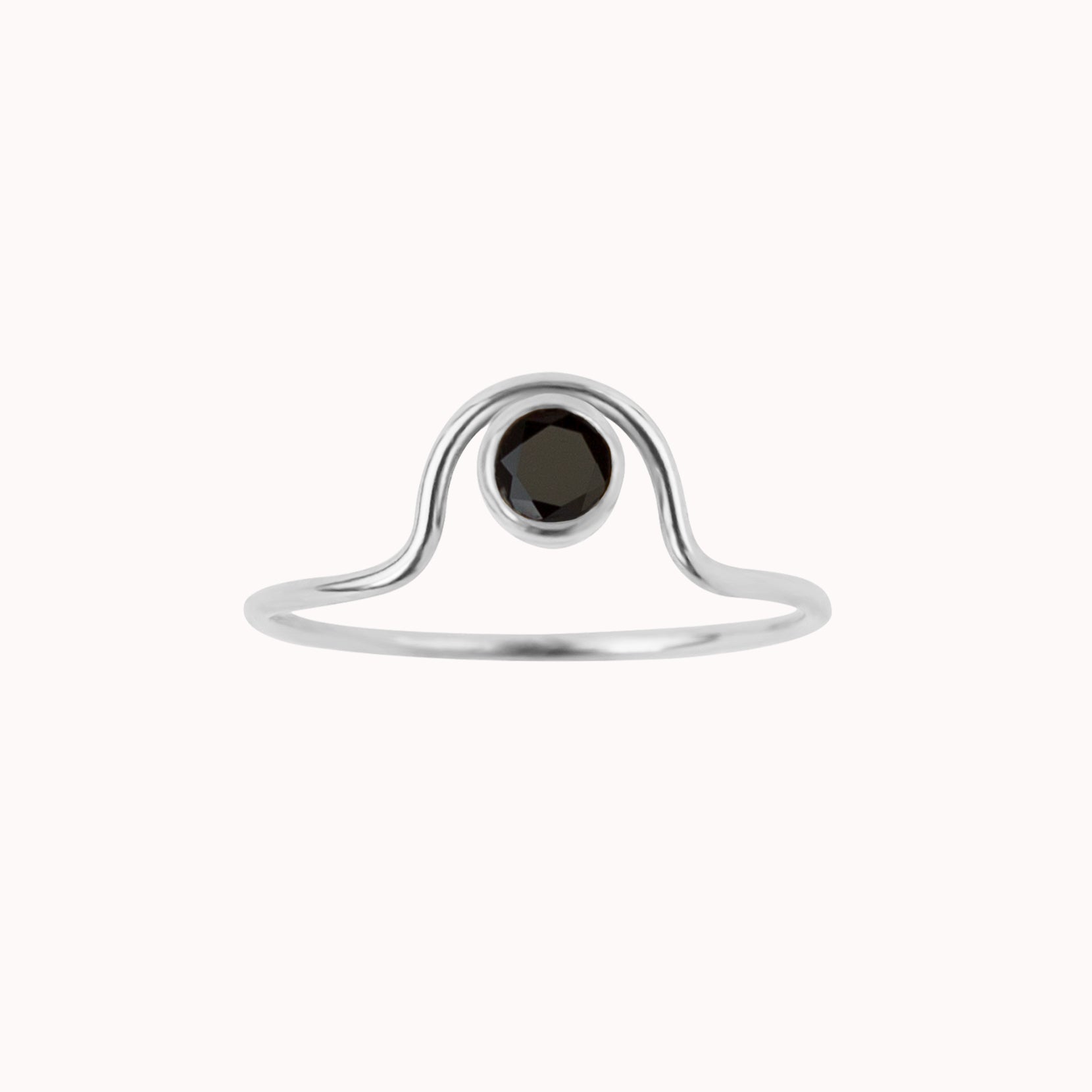 Gemstone Arch Ring • Black Onyx