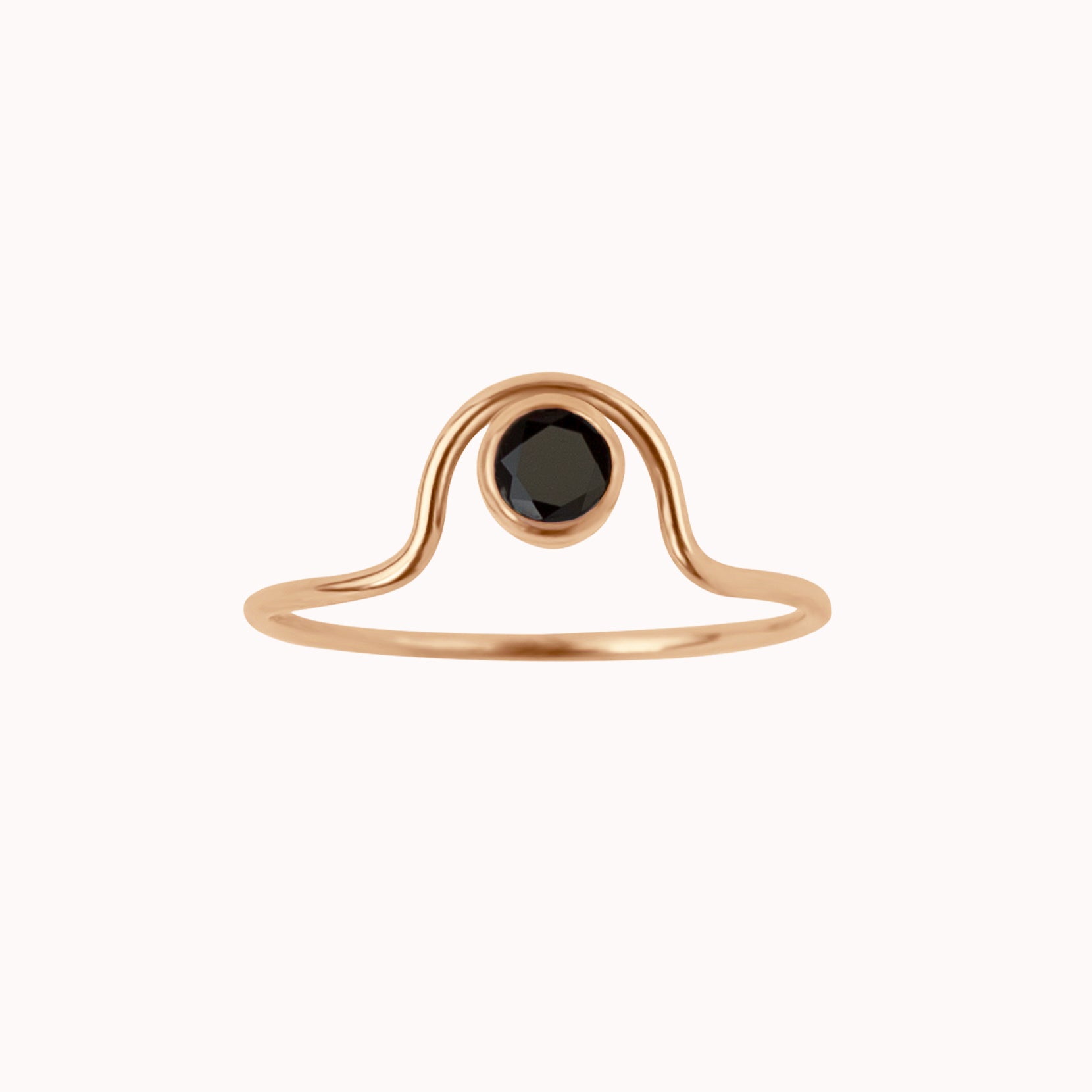 Gemstone Arch Ring • Black Onyx