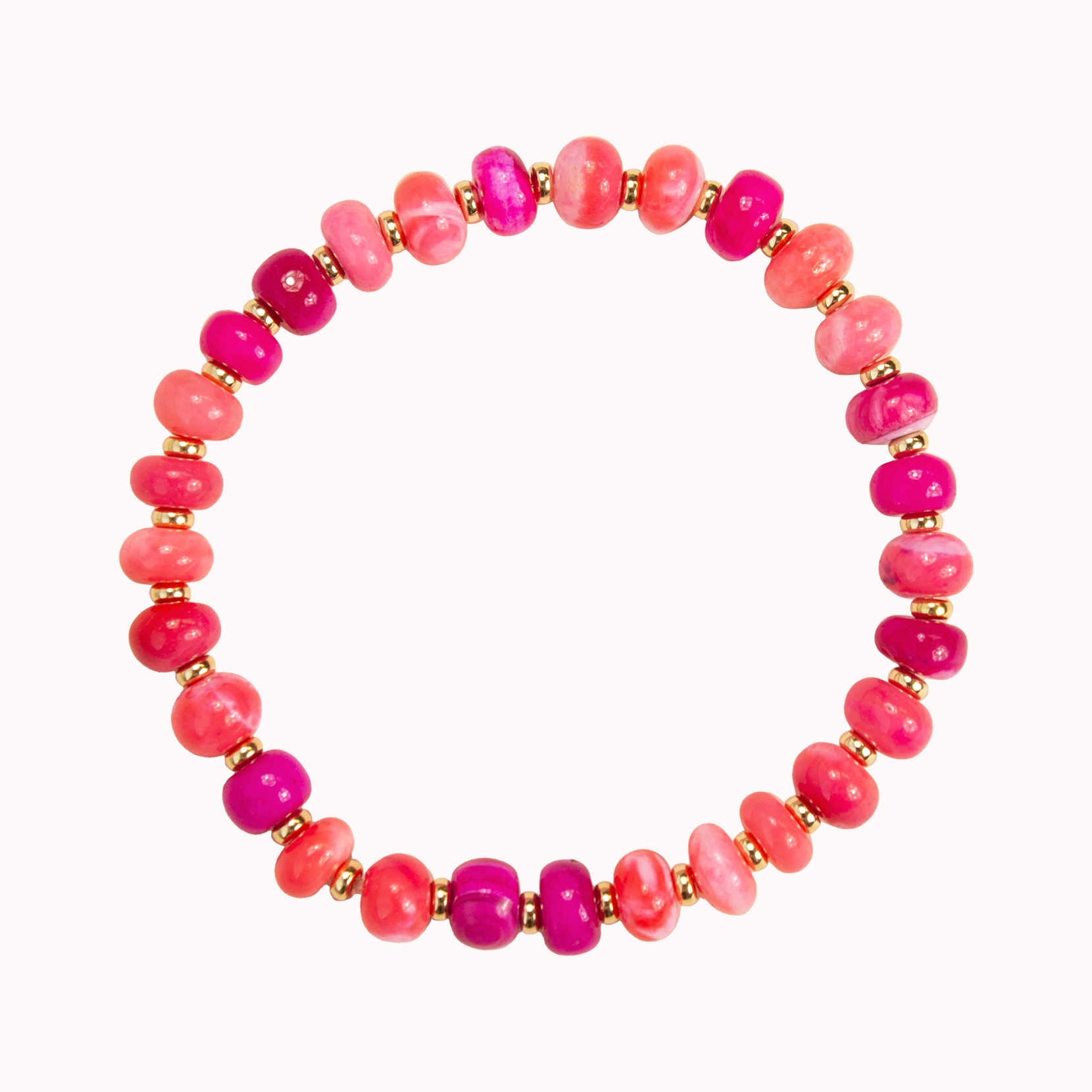 Hot Pink Opal Stretch Bracelet