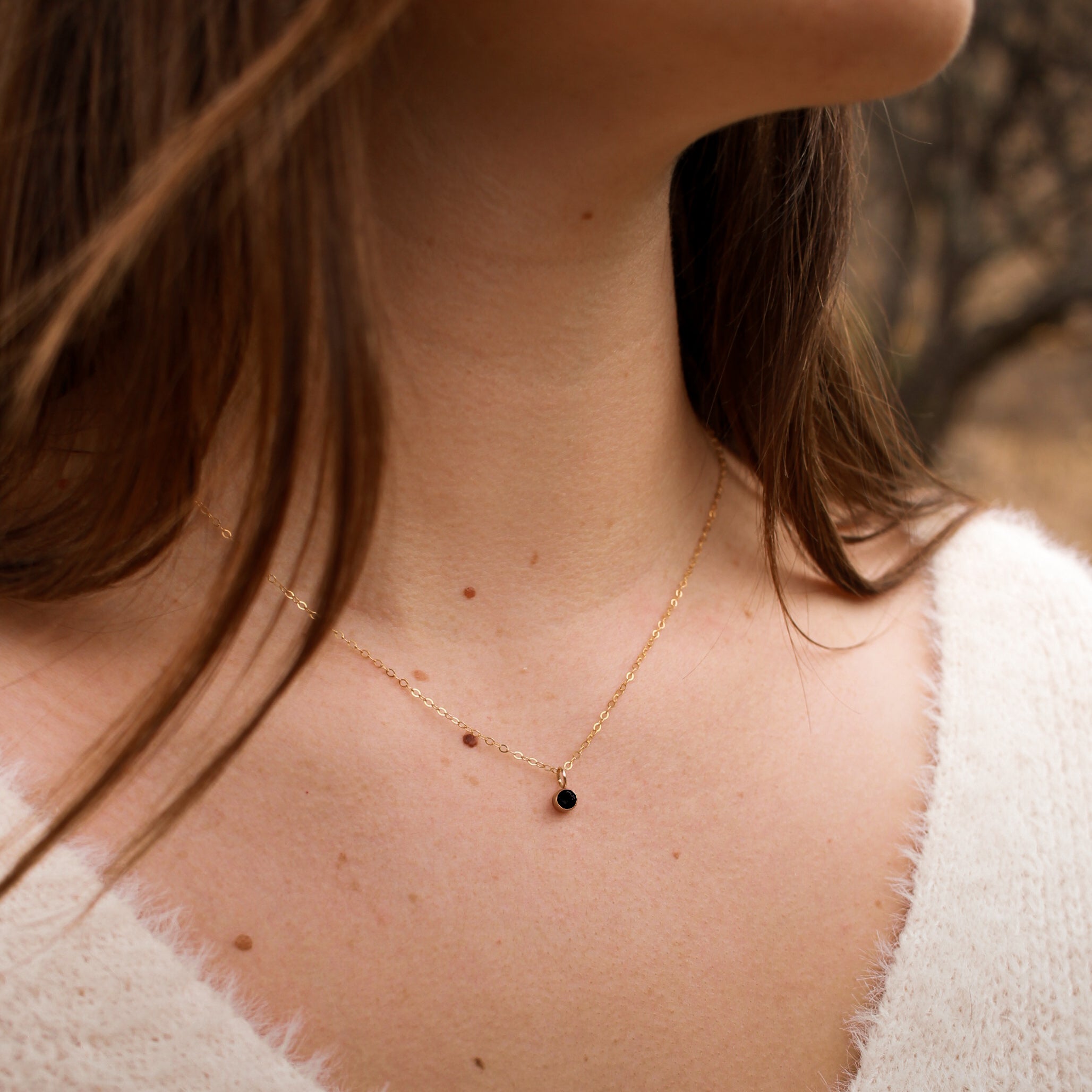 Black Onyx Charm Necklace