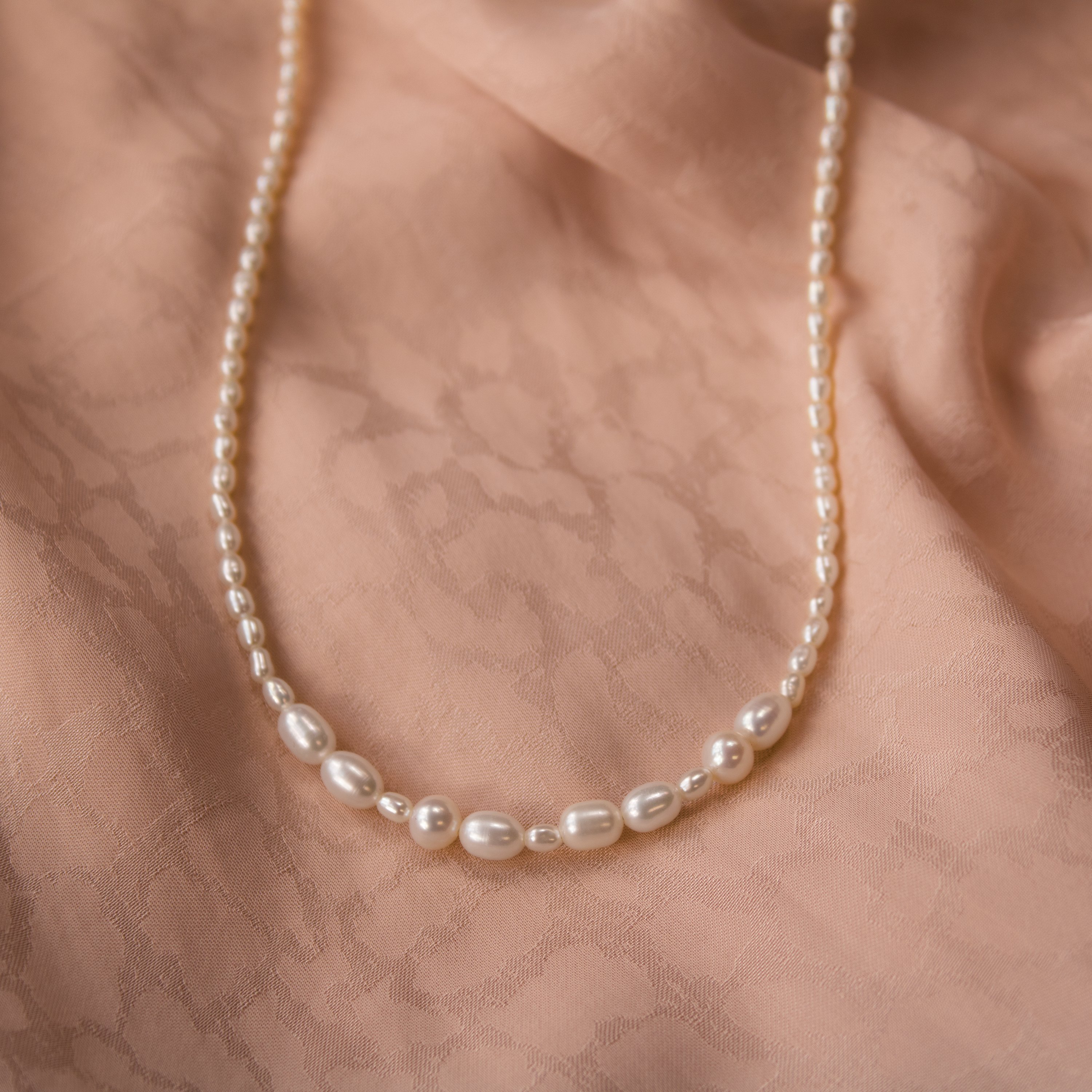 MAMA Morse Code Pearl Necklace