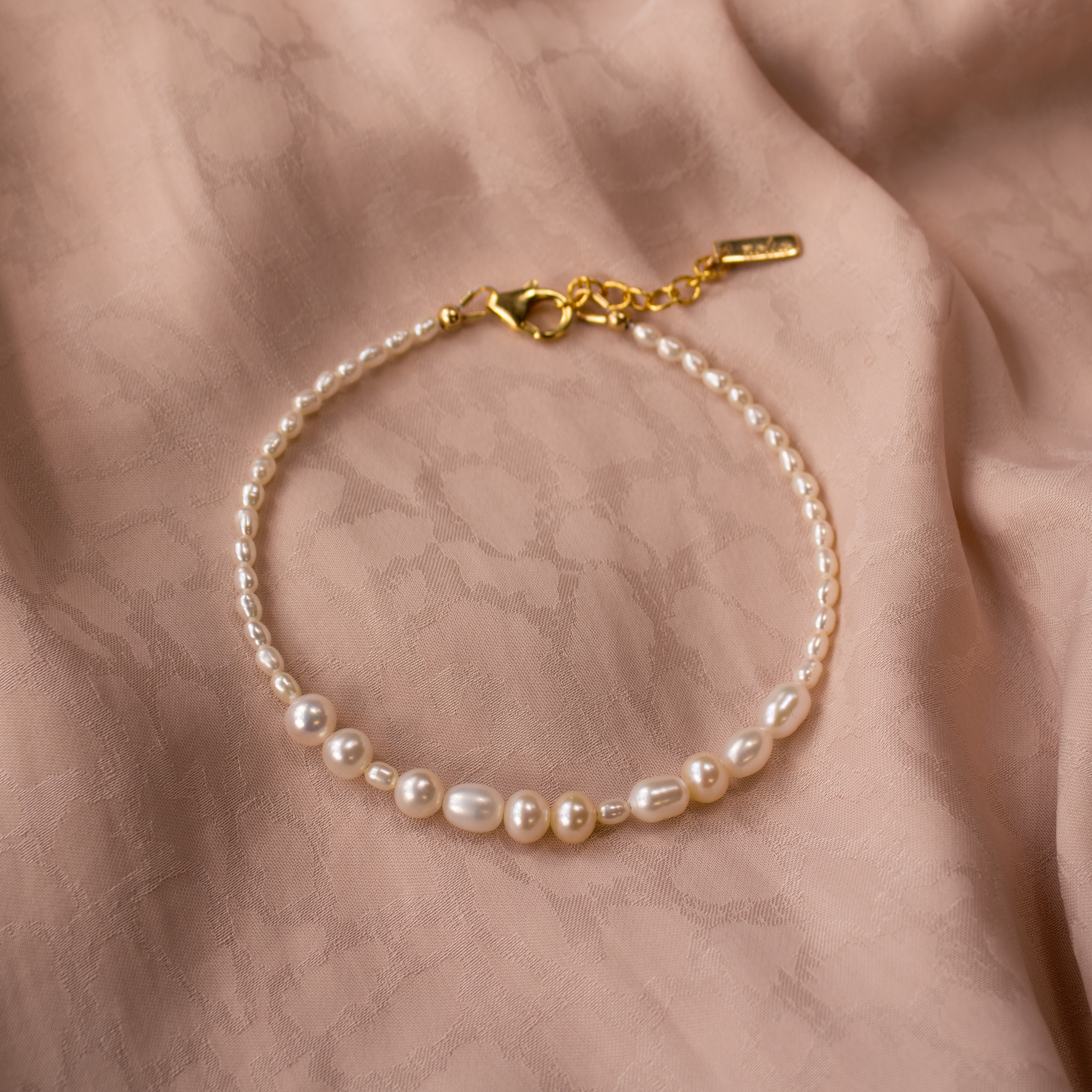 ILY Morse Code Pearl Bracelet