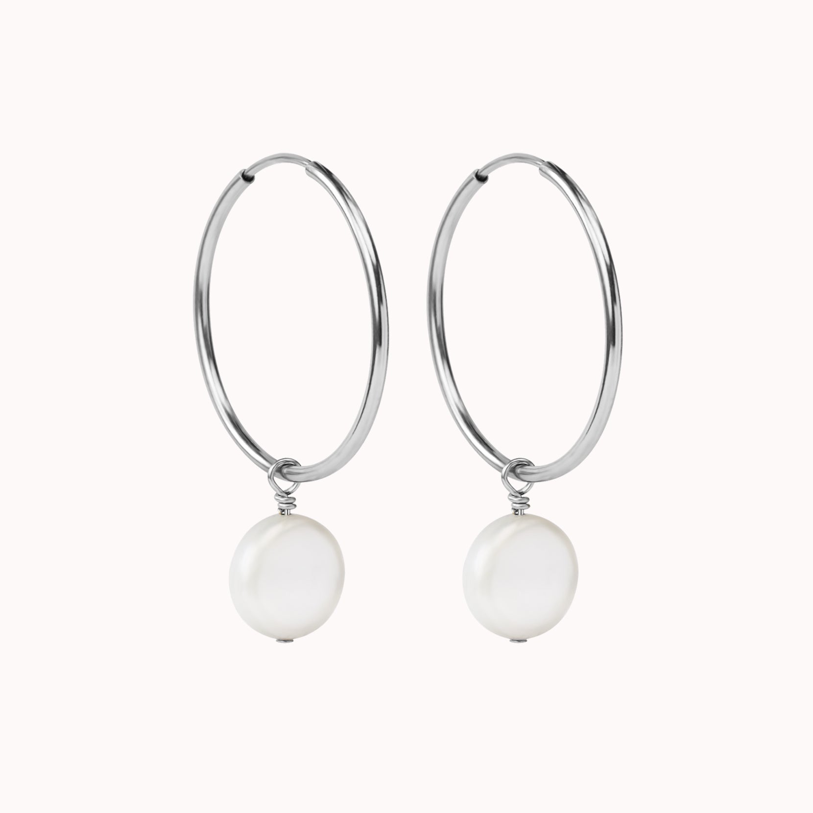 Lana Pearl Hoop Earrings