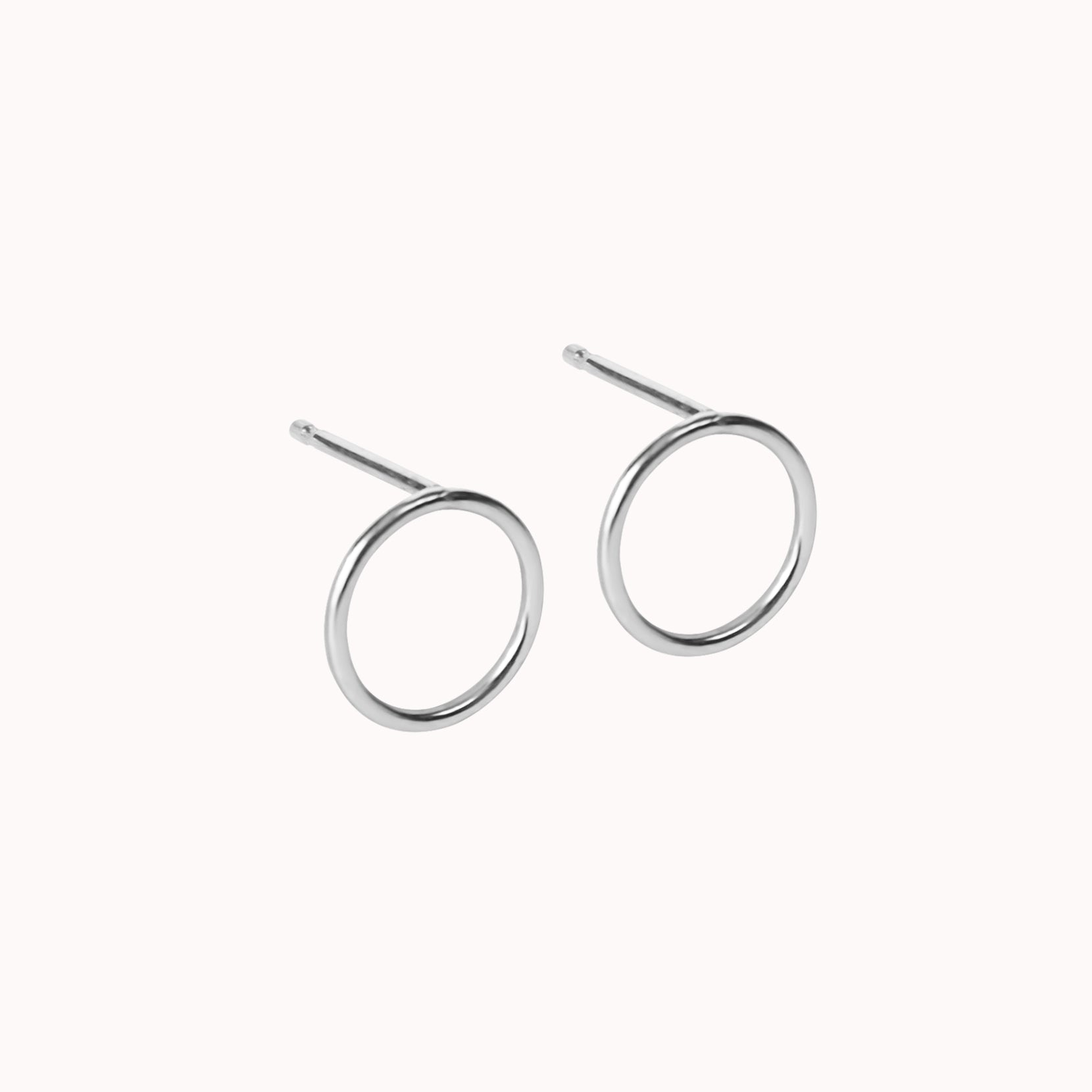 Large Circle Stud Earrings