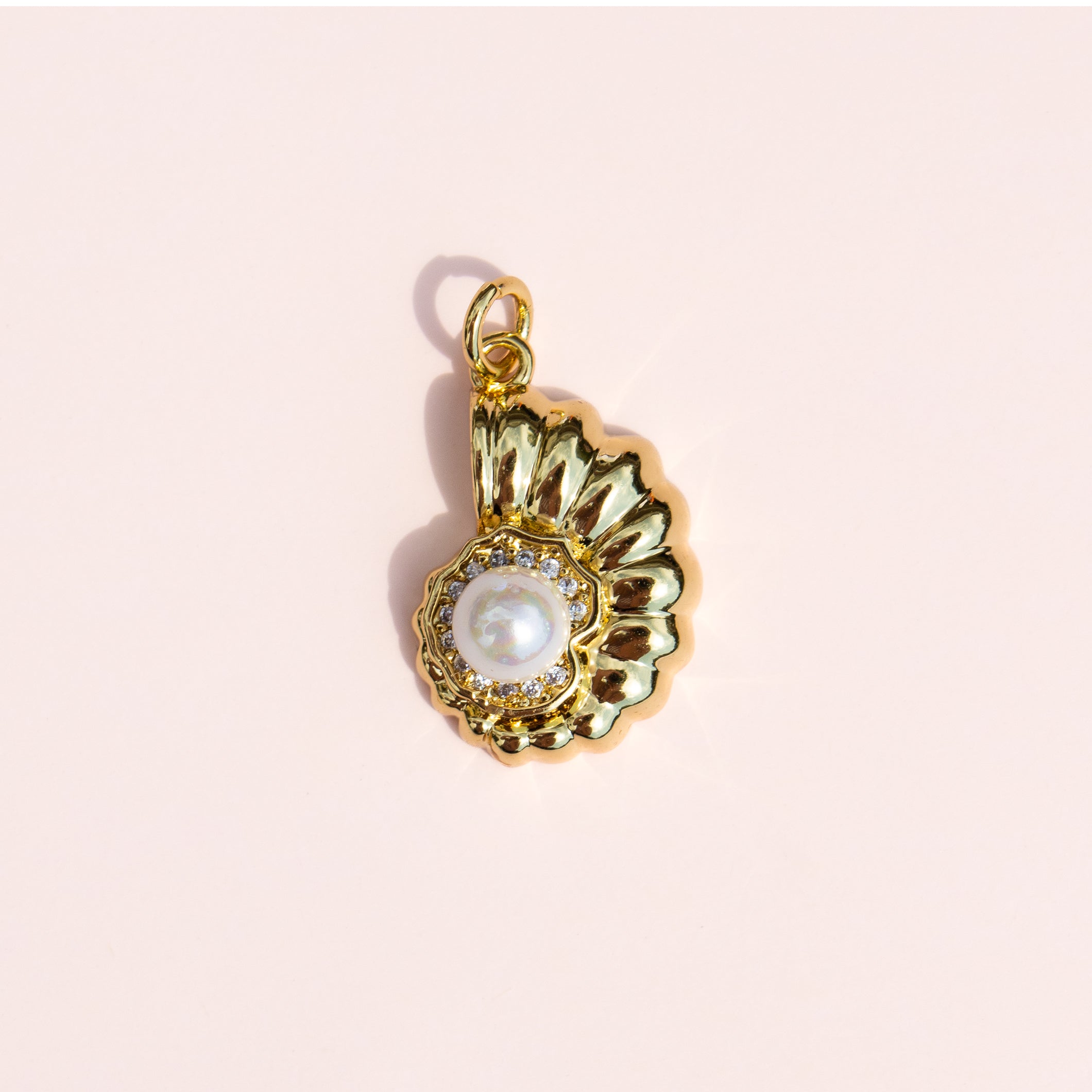Pearl Seashell Charm
