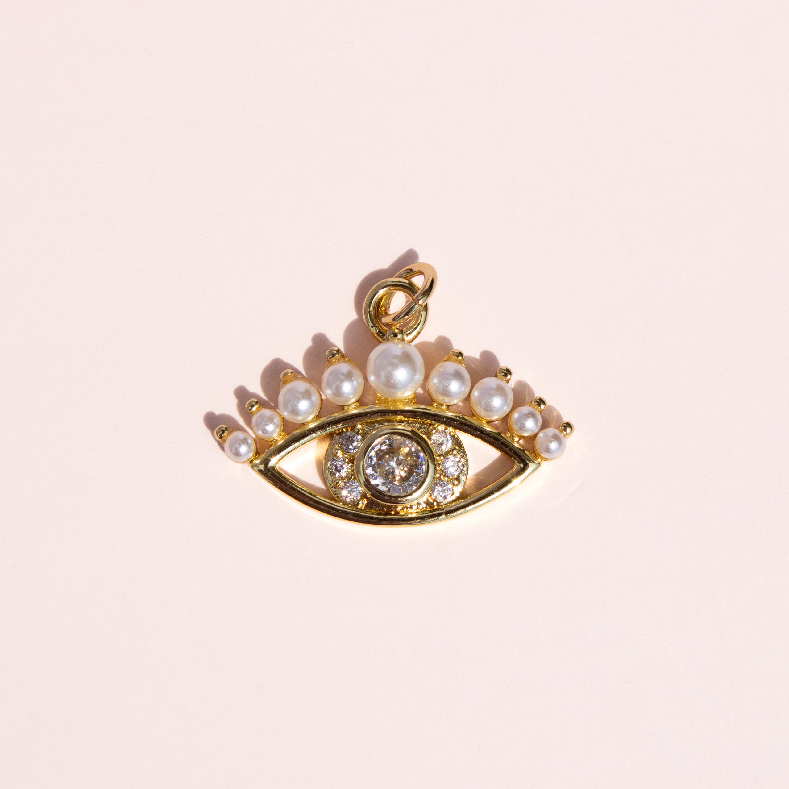 Pearl Evil Eye Charm