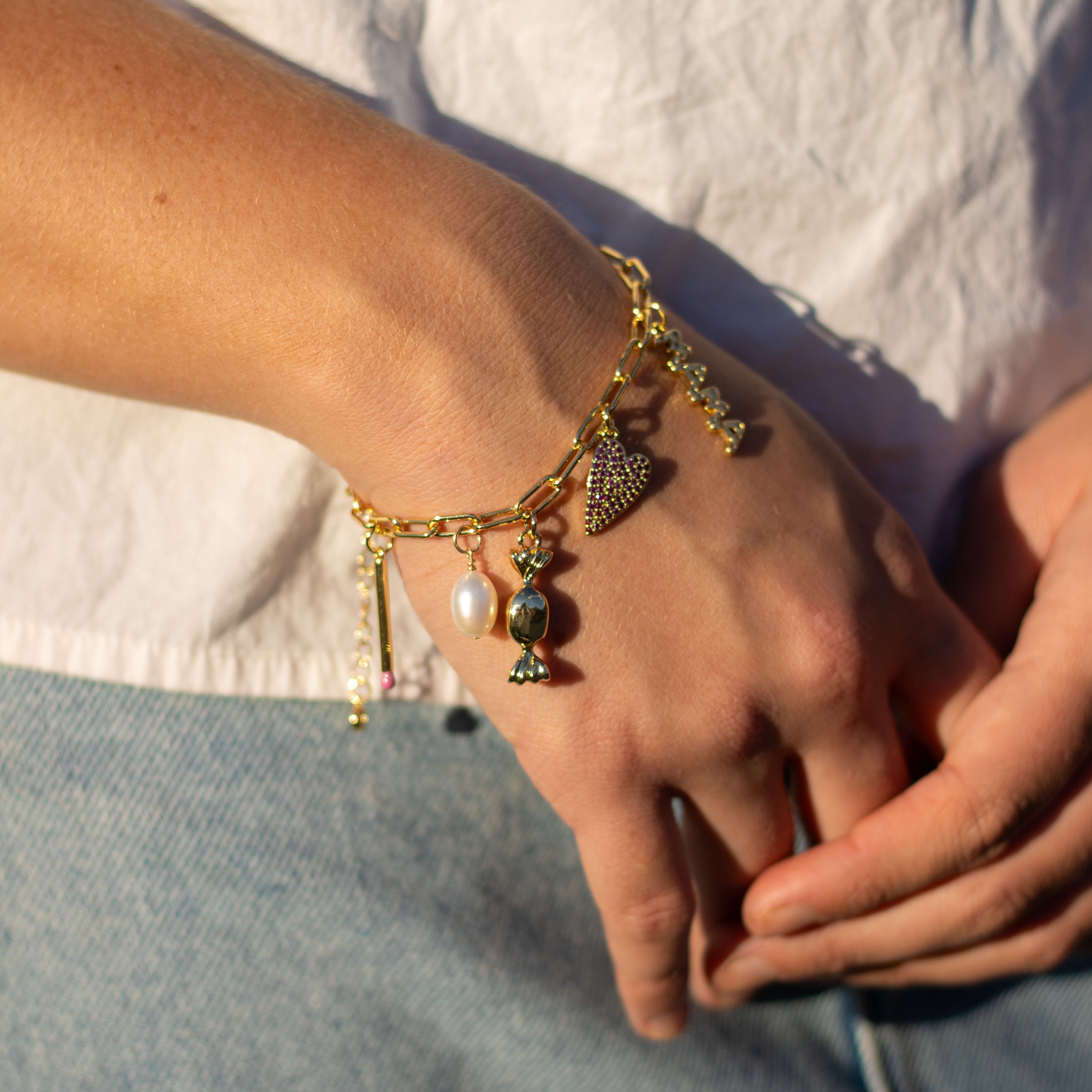 Charm Bar • Linked Paperclip Bracelet