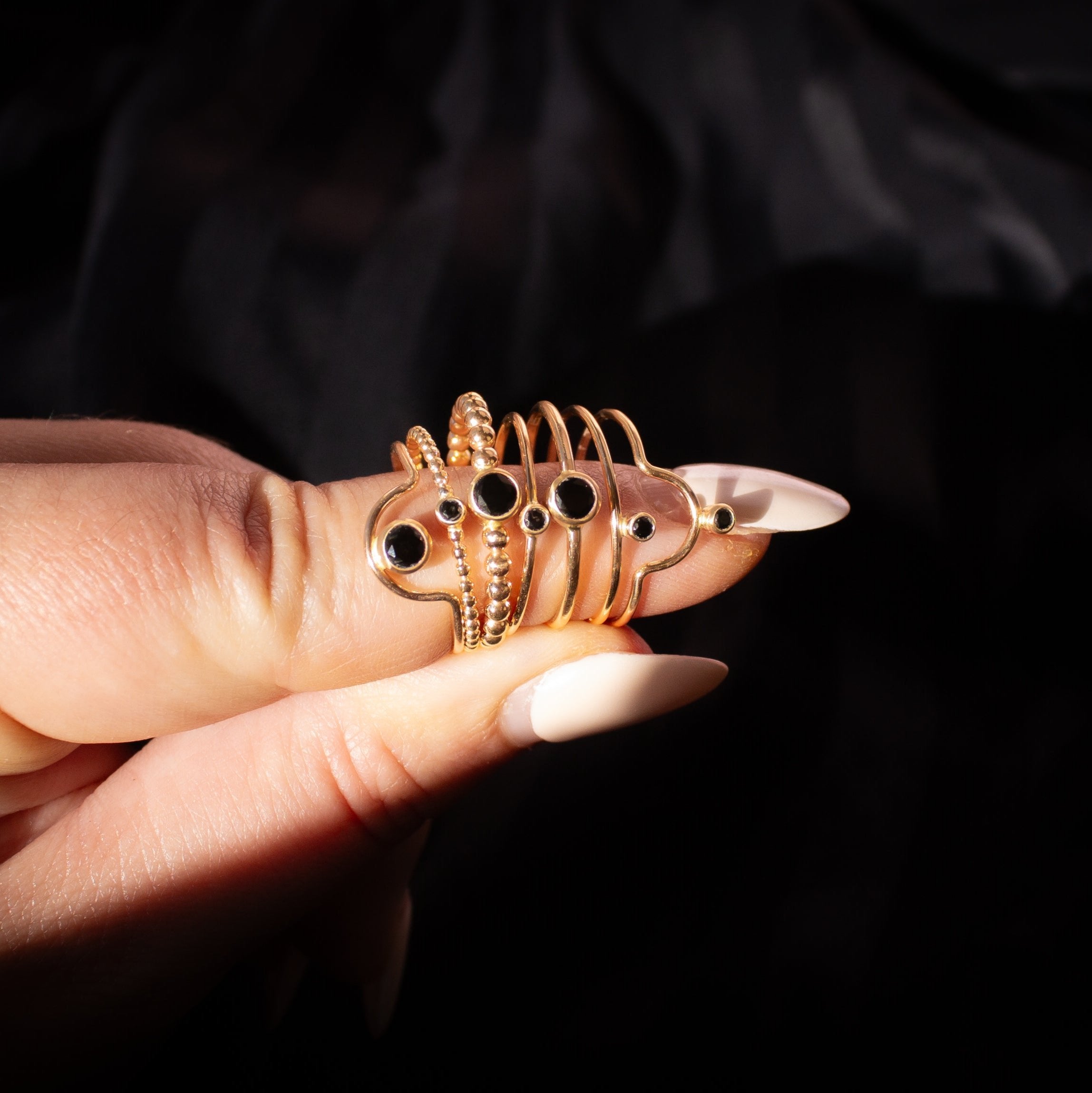 Tiny Black Onyx Ring