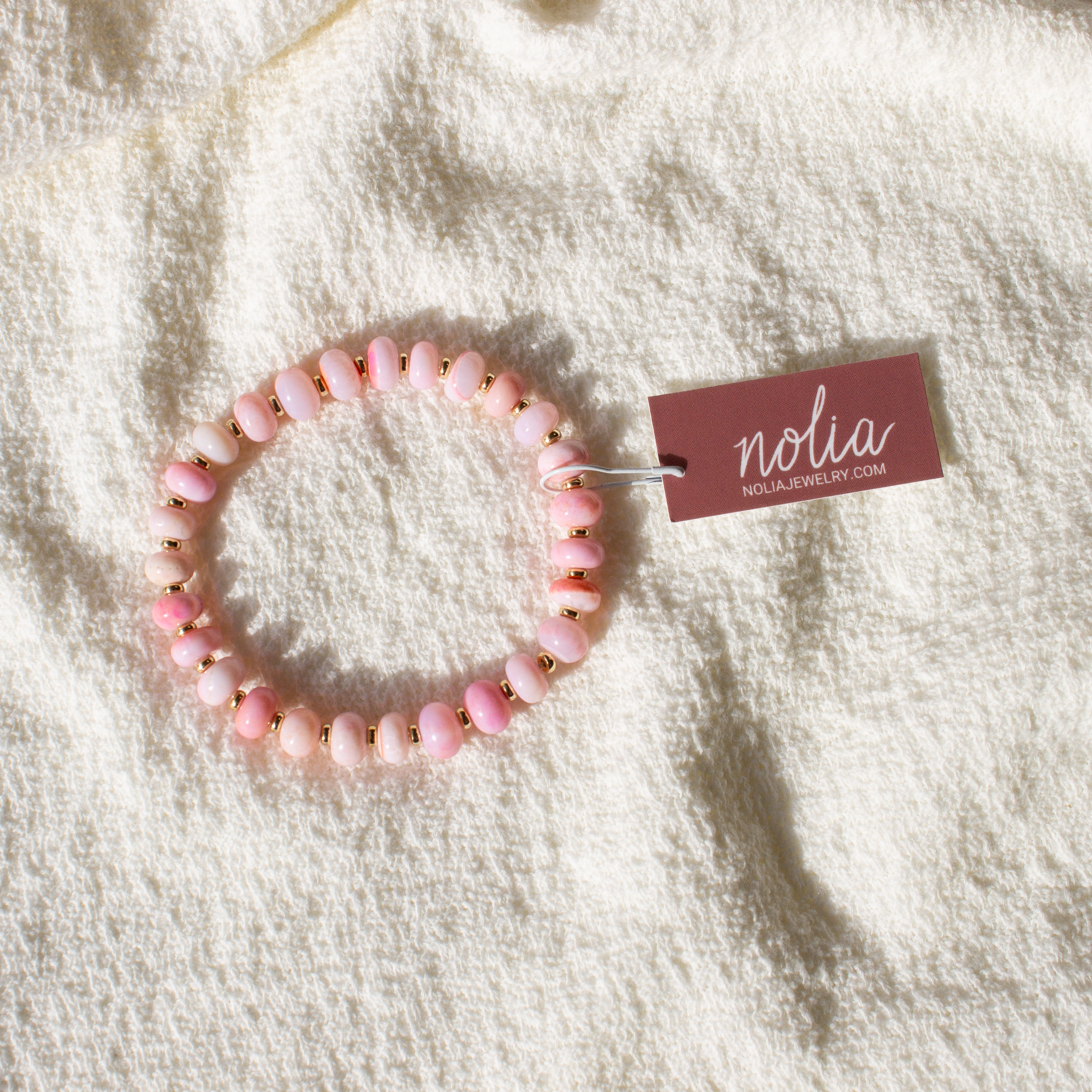 Blush Pink Opal Stretch Bracelet