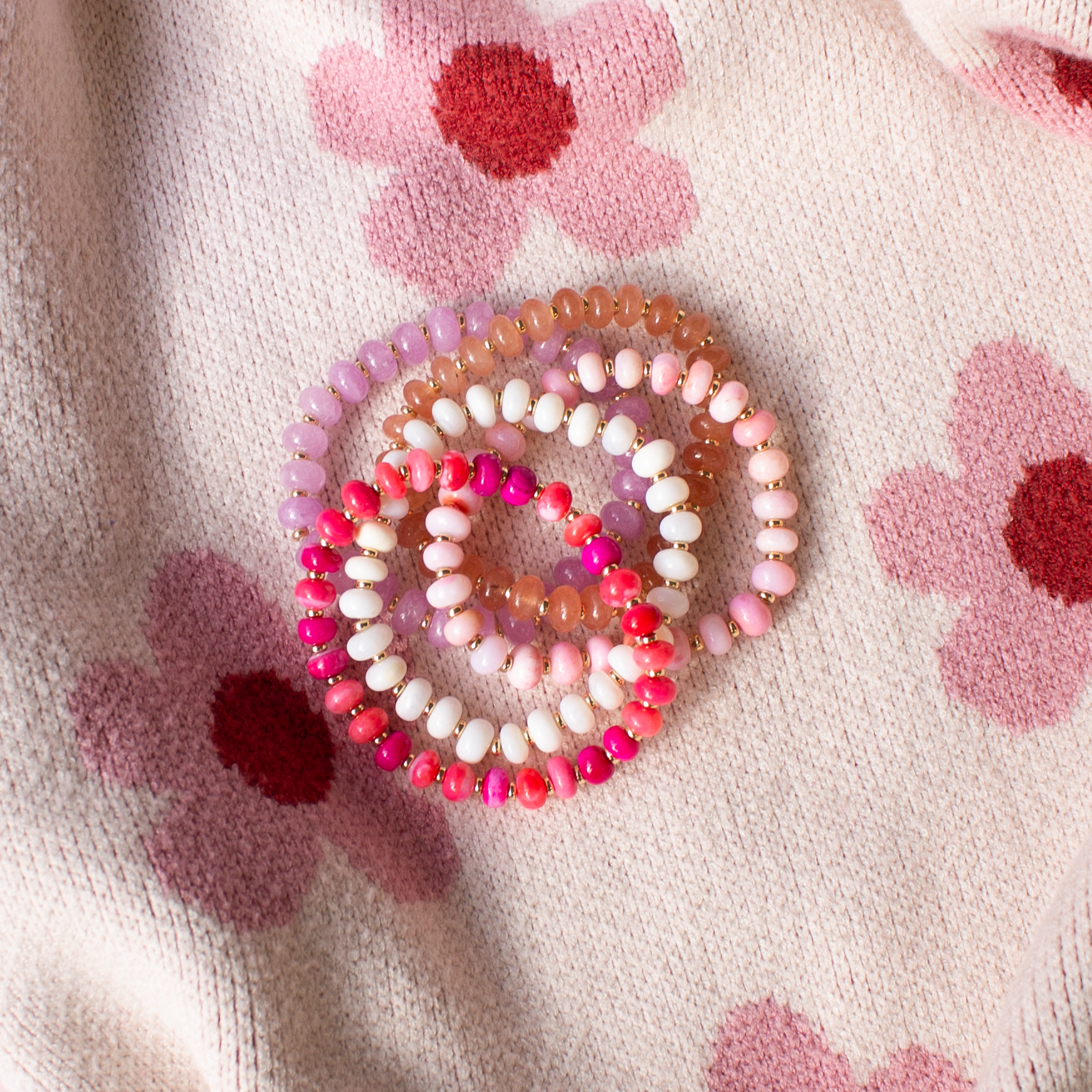 Blush Pink Opal Stretch Bracelet