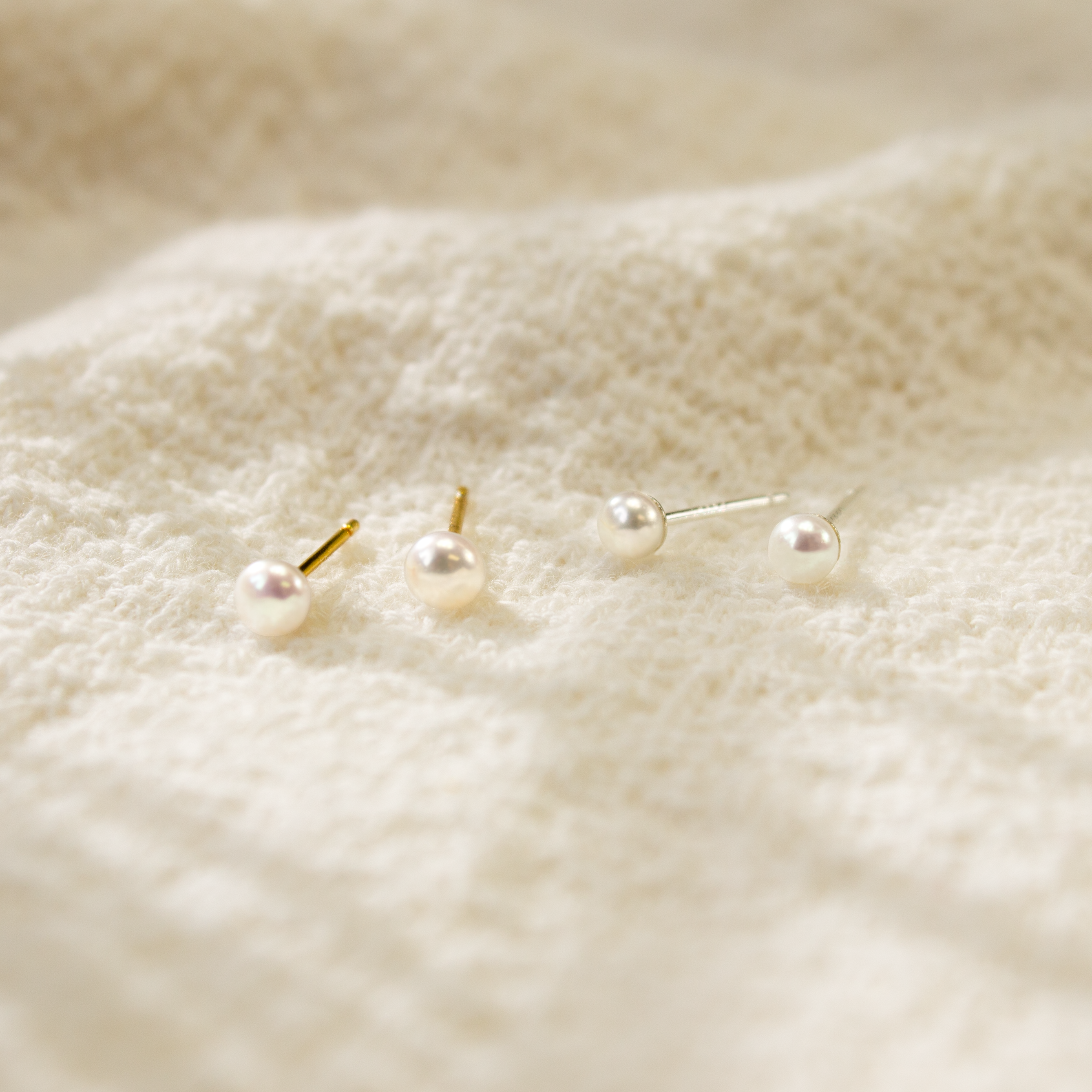 Tiny Pearl Stud Earrings