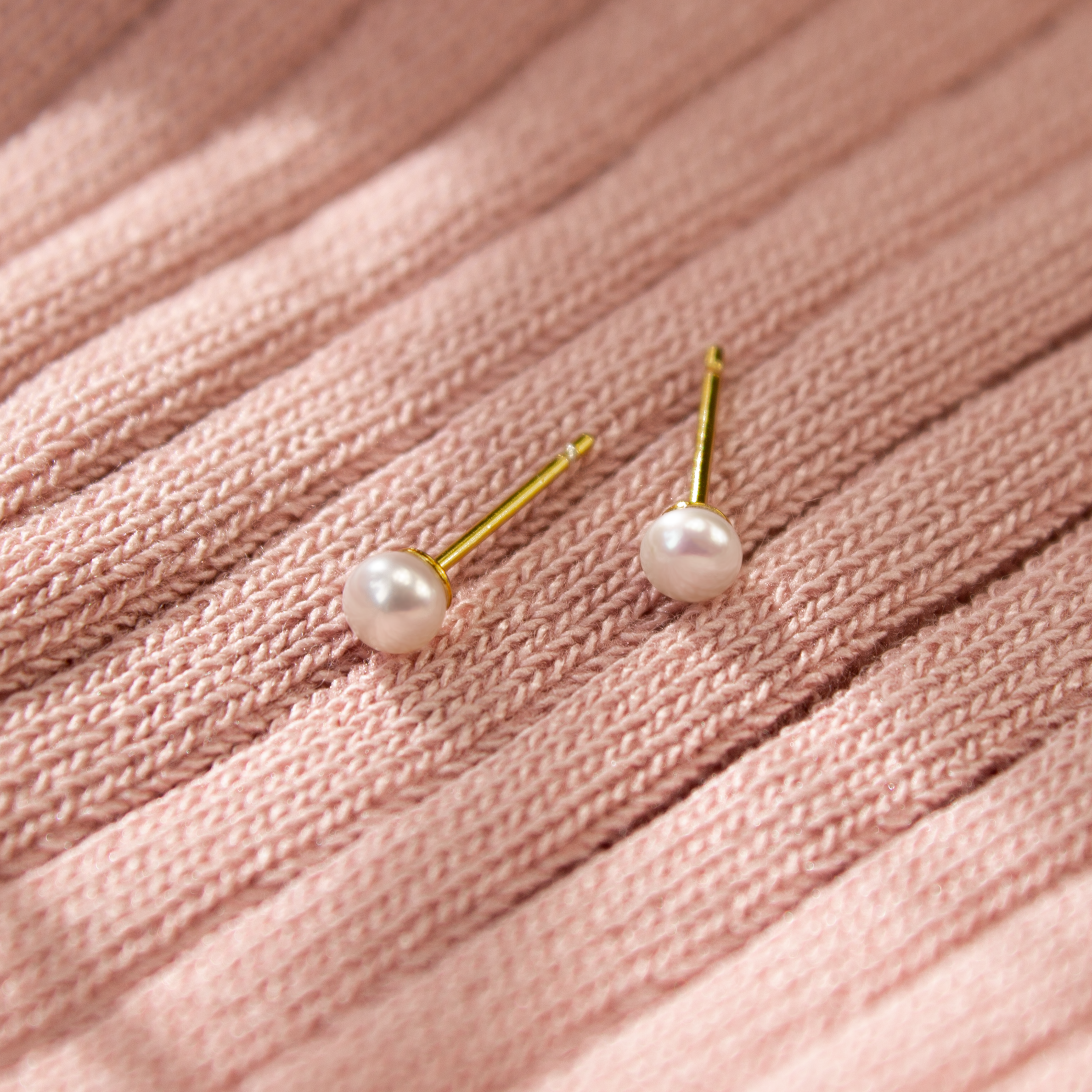 Tiny Pearl Stud Earrings