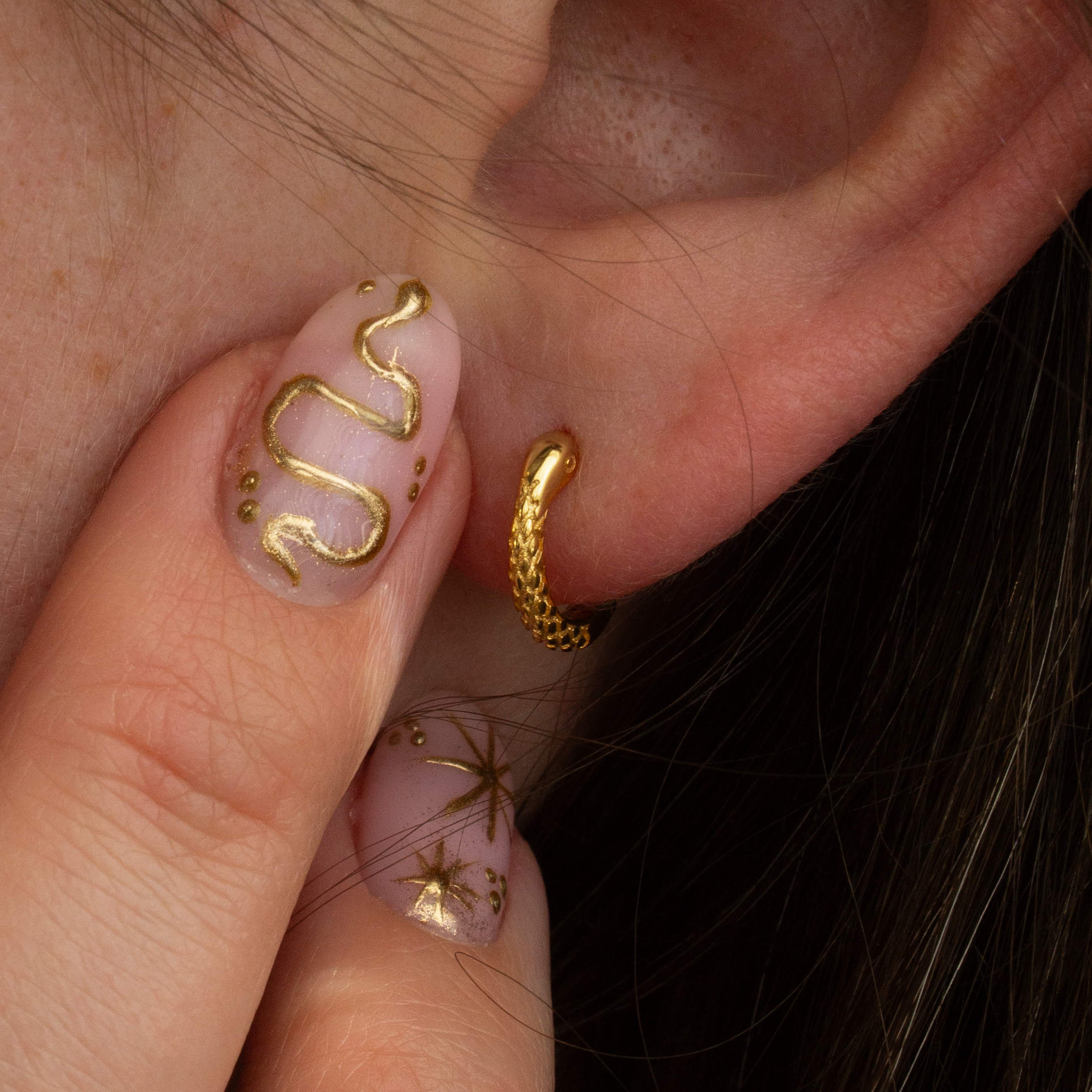 Snakebite Hoop Earrings