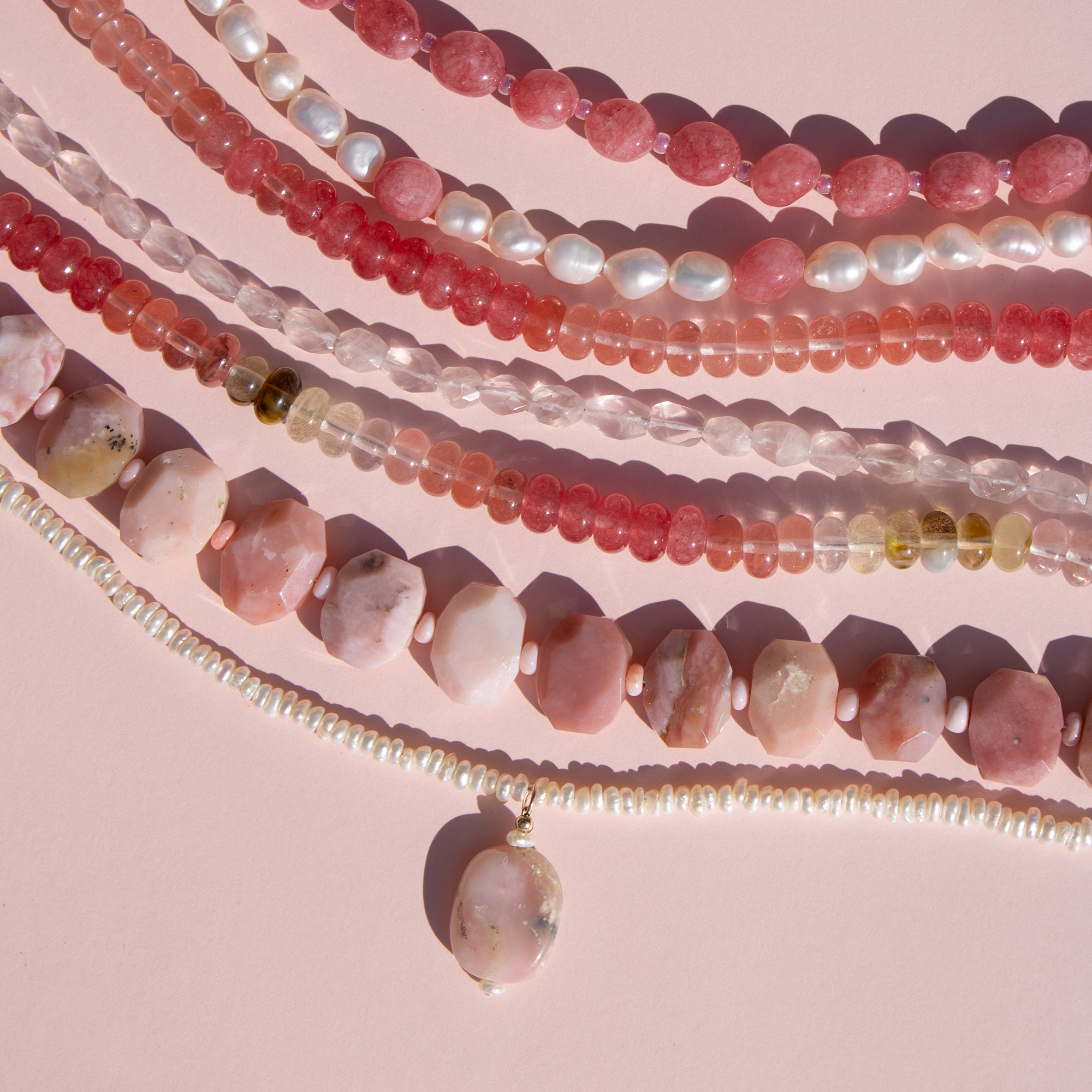 Rose Quartz Necklace • Color Coded Collection